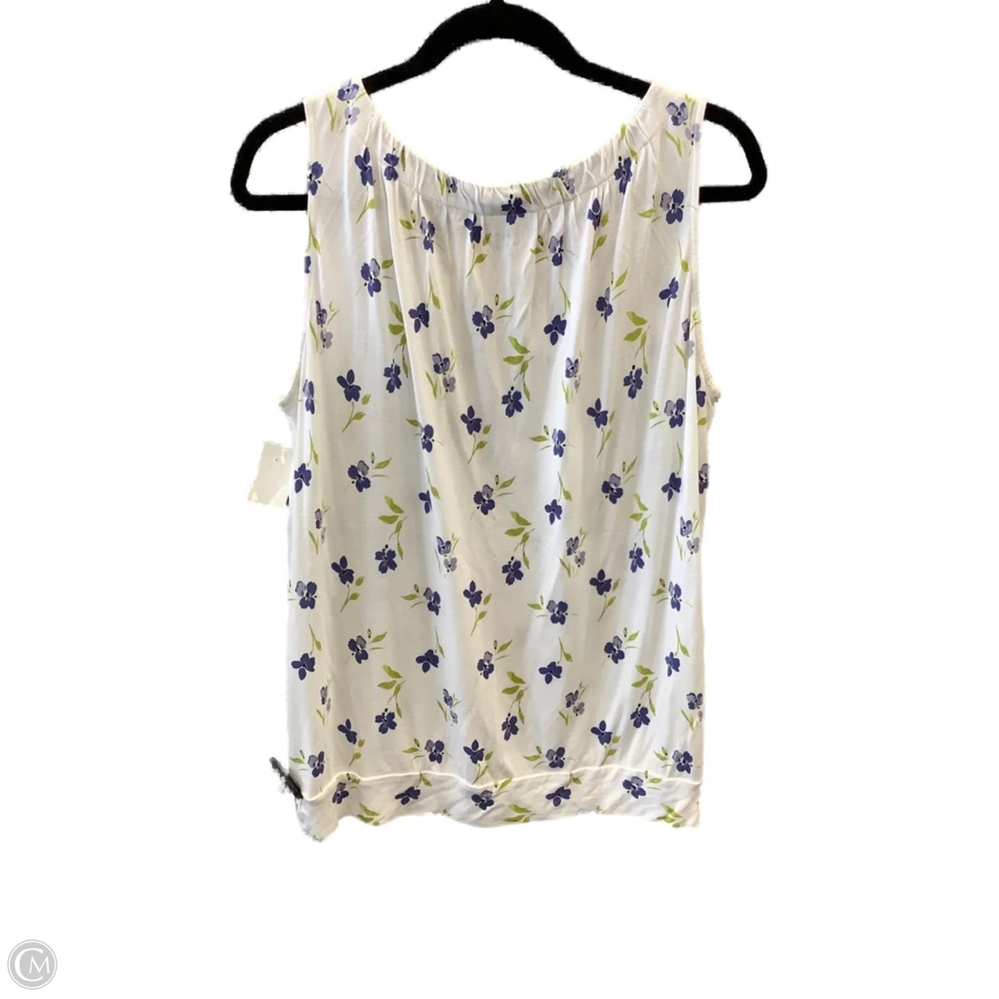 Top Sleeveless By Loft In White, Size: L