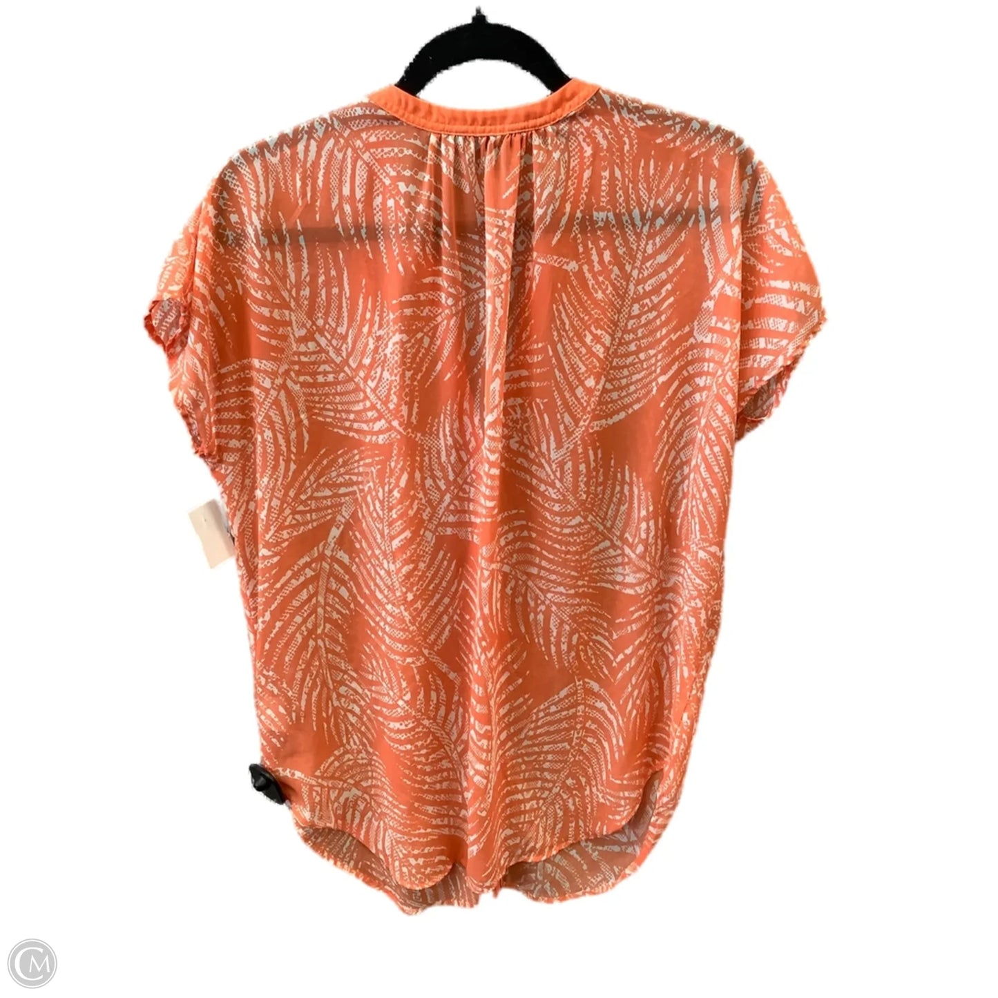 Top Short Sleeve By Banana Republic In Orange, Size: S