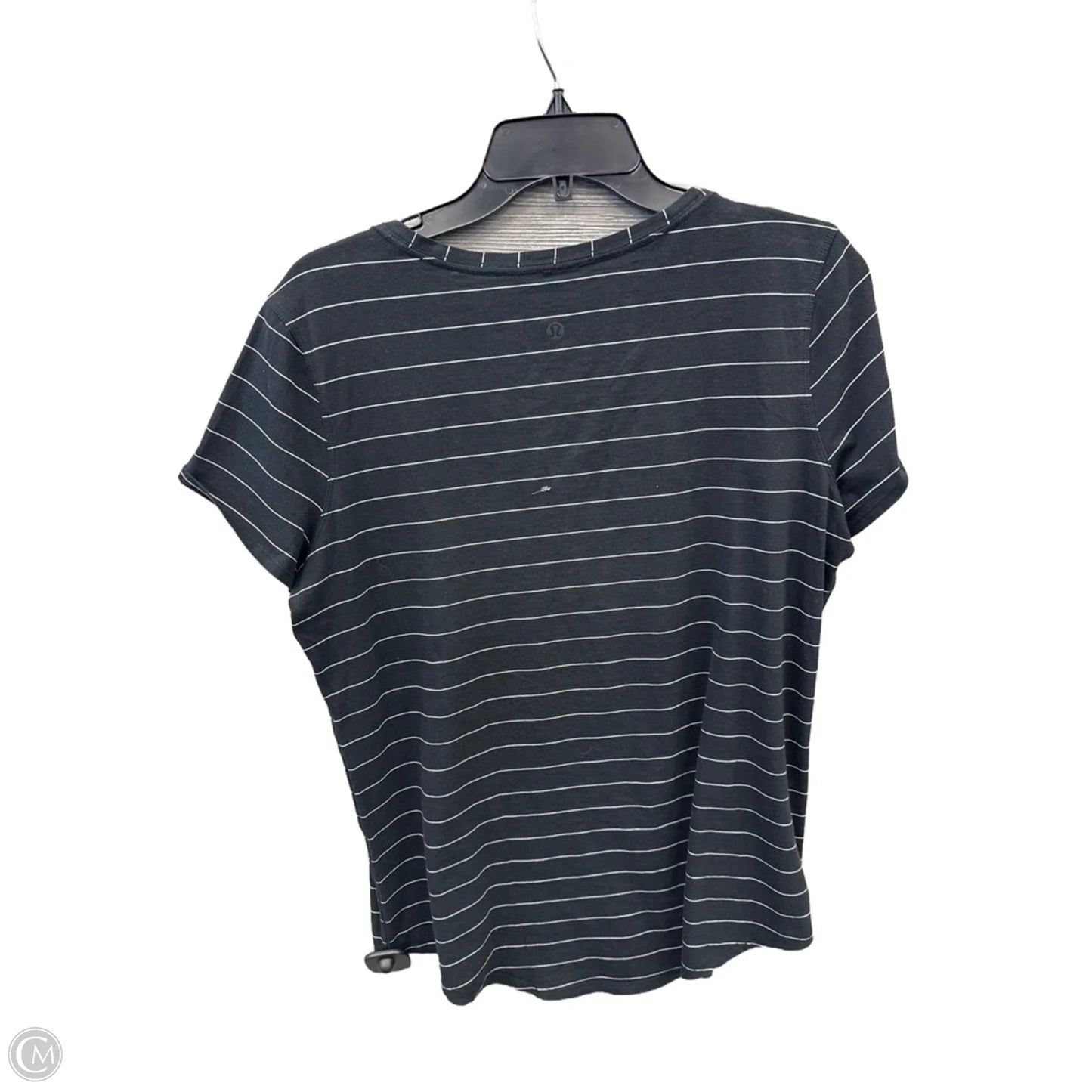 Athletic Top Short Sleeve By Lululemon In Black, Size: M