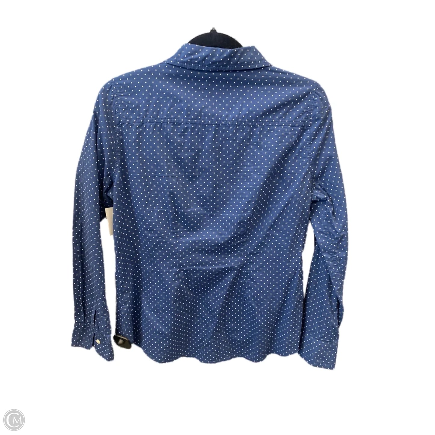 Top Long Sleeve By Gap In Blue & White, Size: M