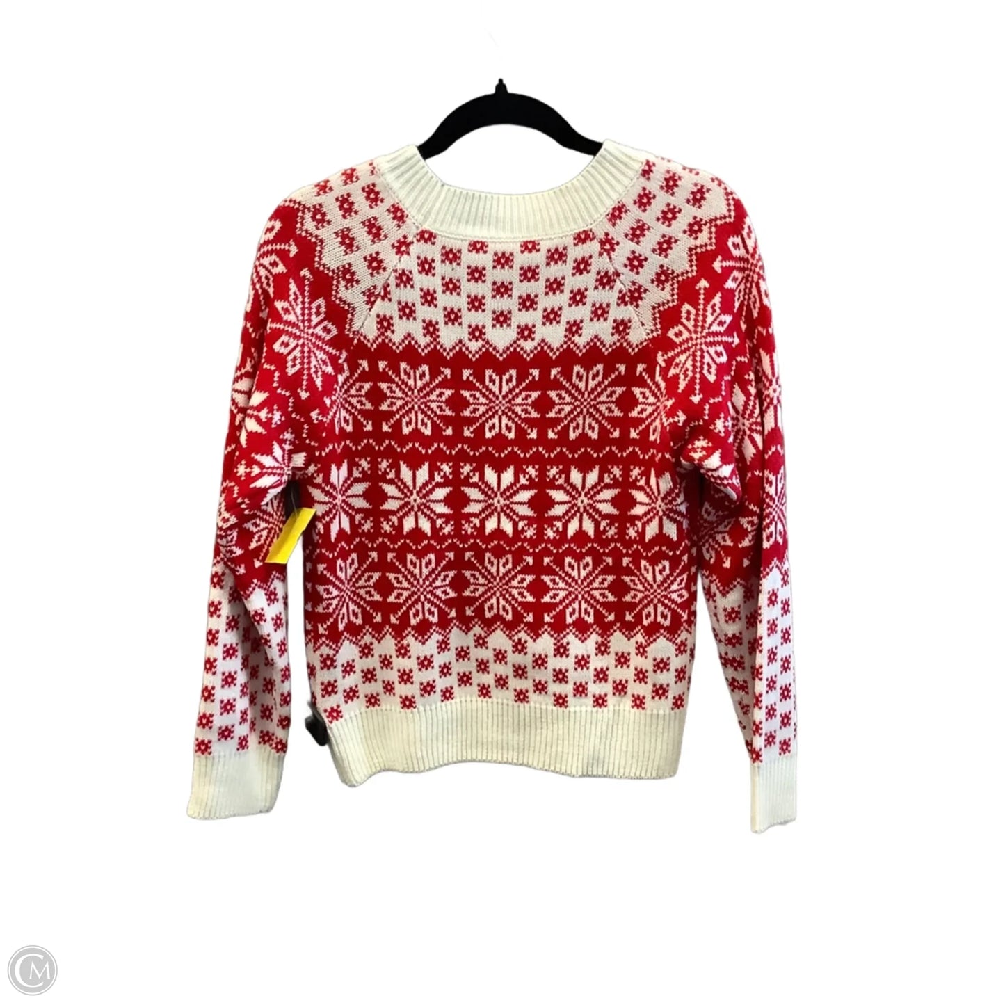 Sweater By Cme In Red & White, Size: S