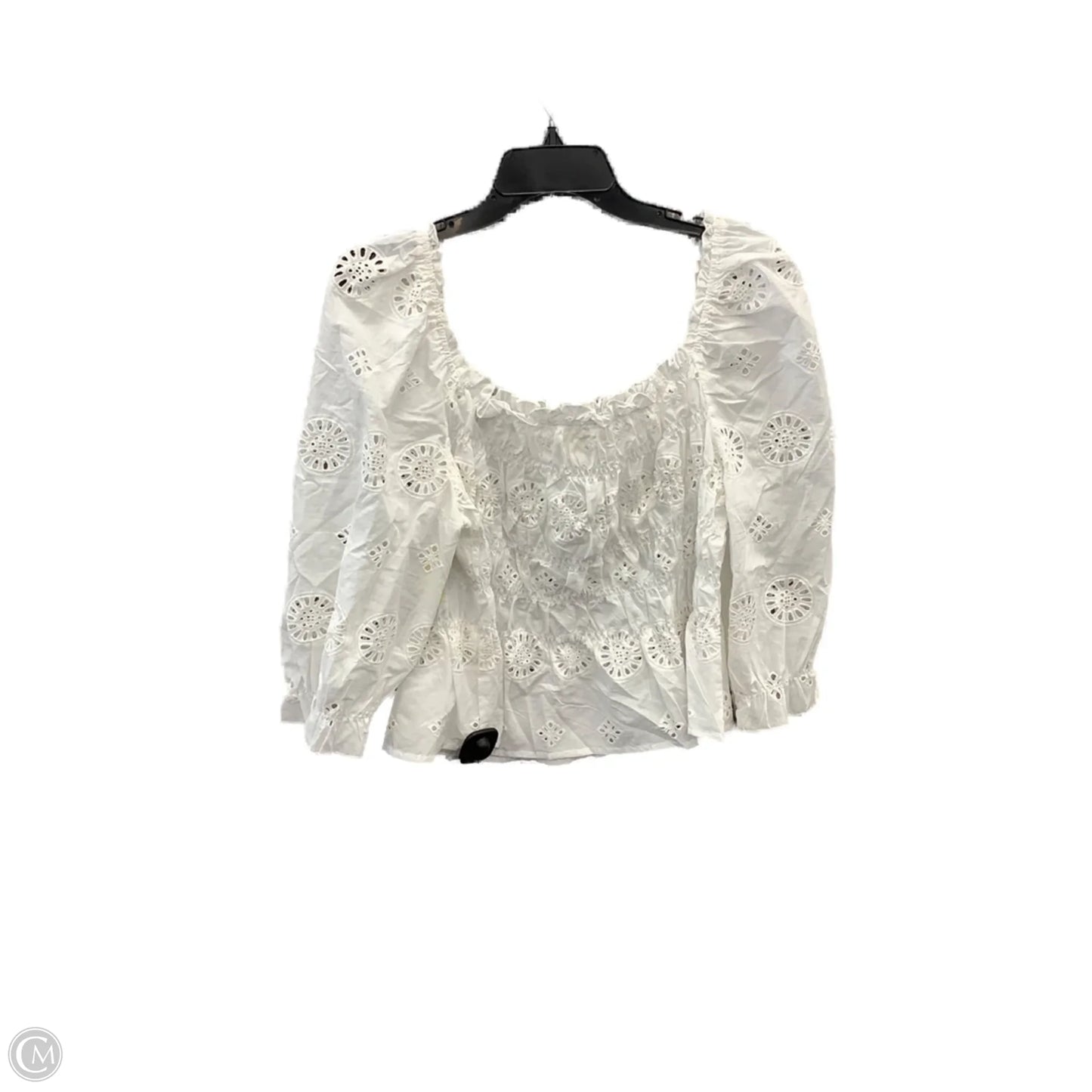 Top Long Sleeve By Adiva In White, Size: L