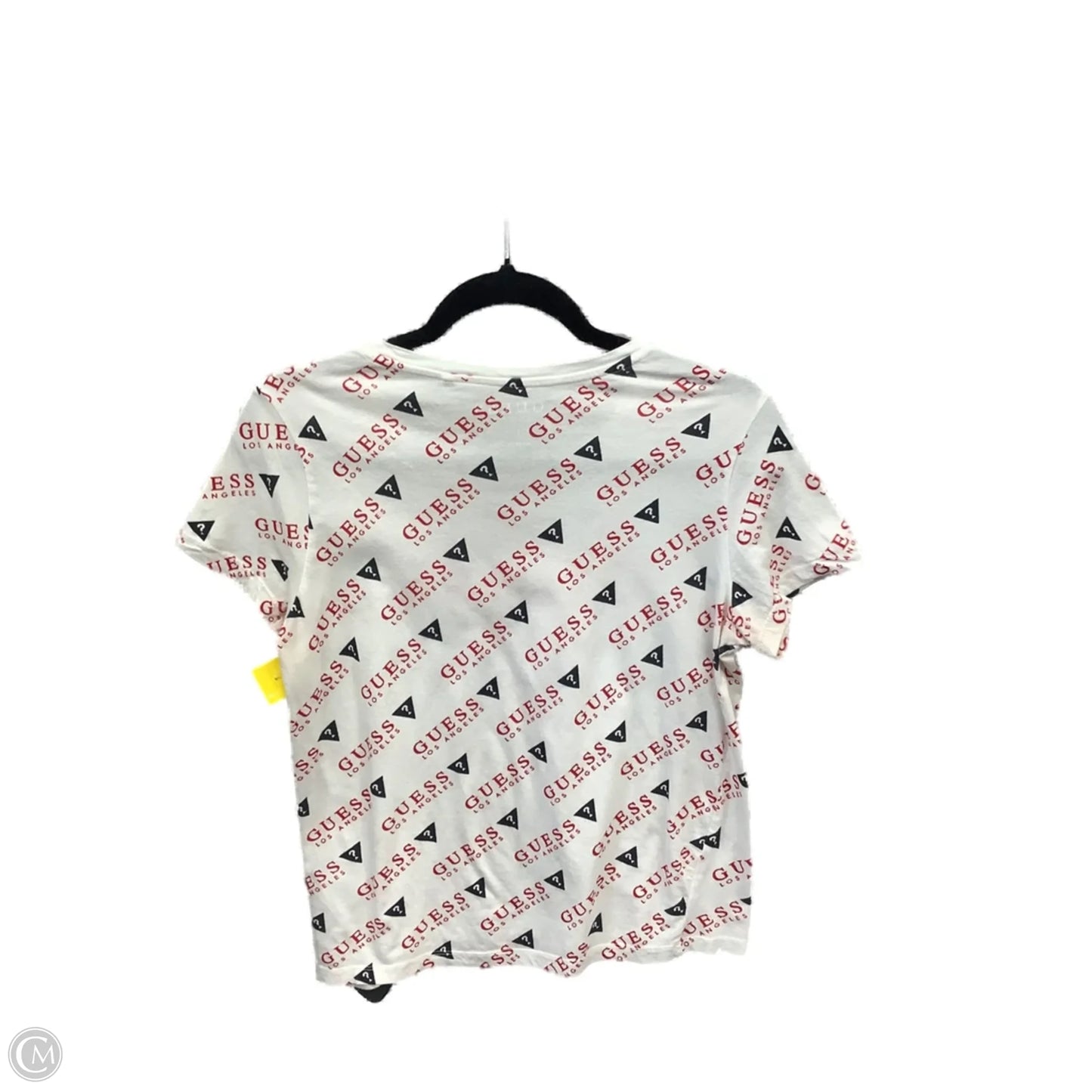 Top Short Sleeve By Guess In White, Size: S