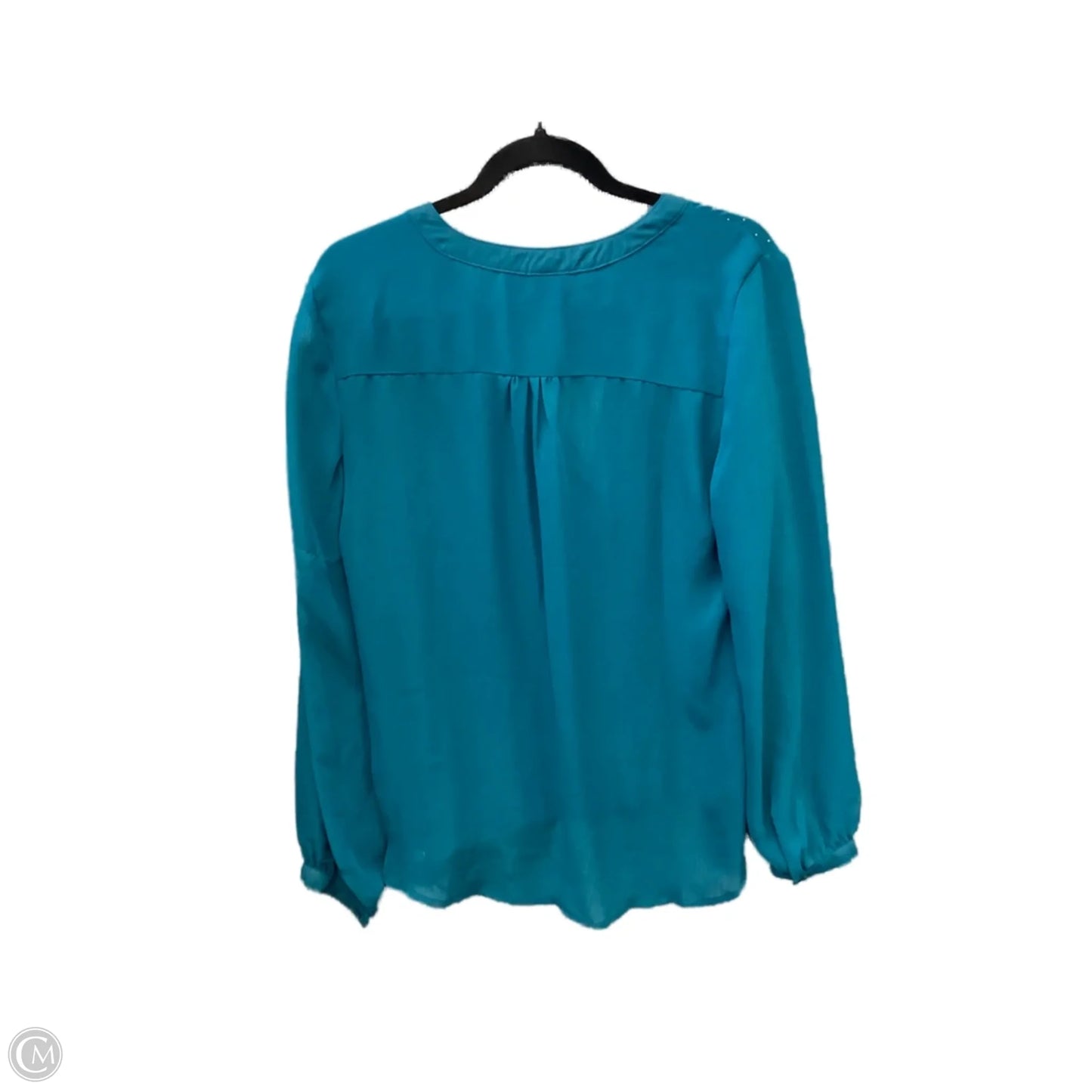 Top Long Sleeve By Covington In Blue, Size: S