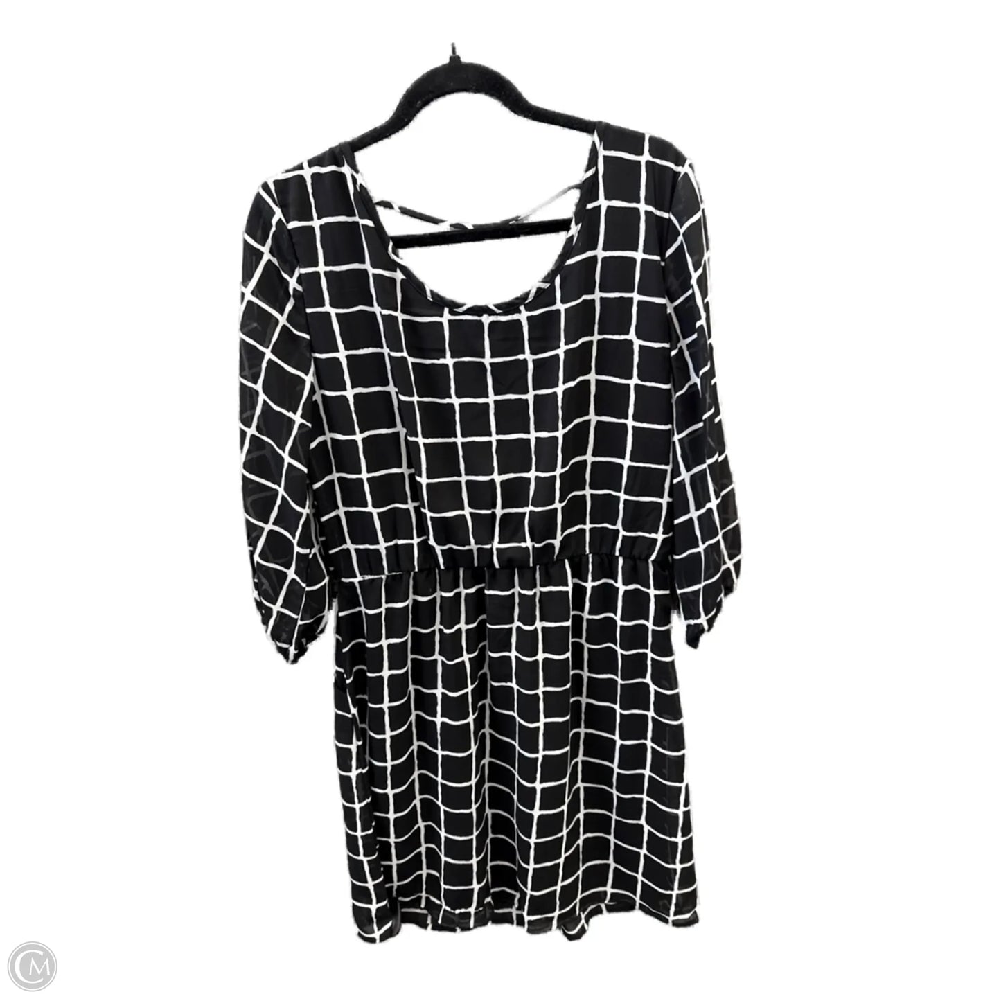 Dress Casual Midi By Maurices In Black & White, Size: L