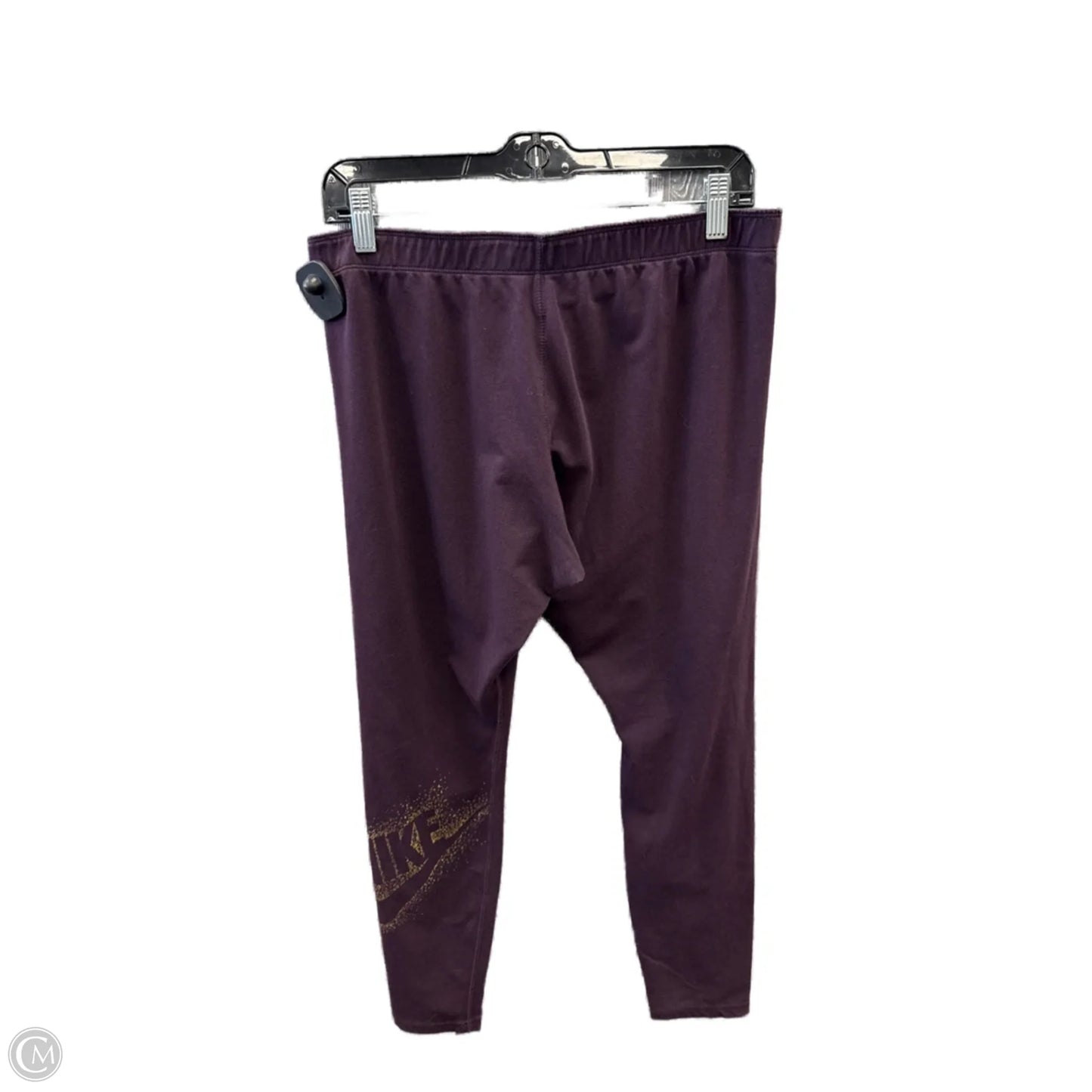Athletic Leggings By Nike Apparel In Purple, Size: Xl