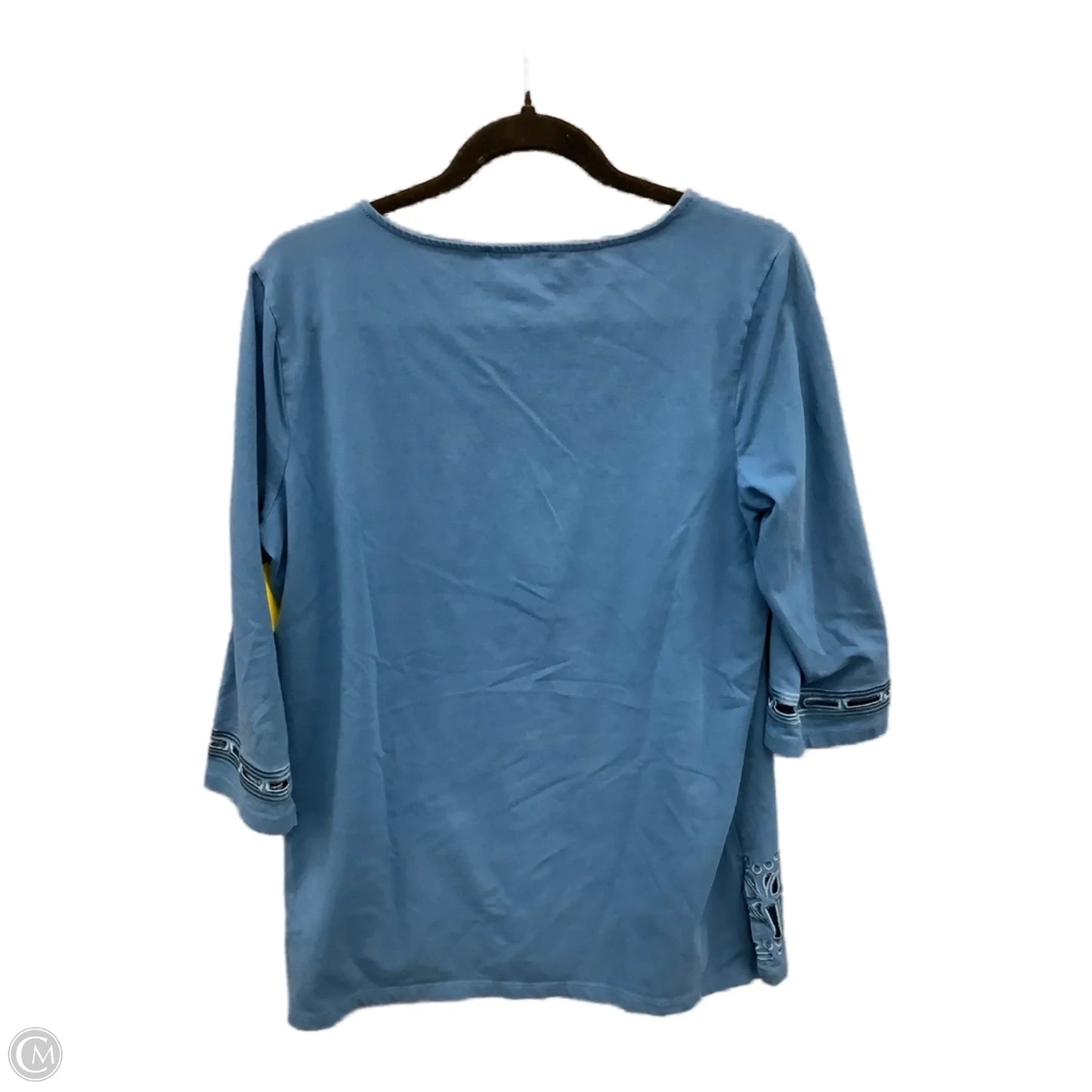Top Long Sleeve By Peck And Peck In Blue, Size: L