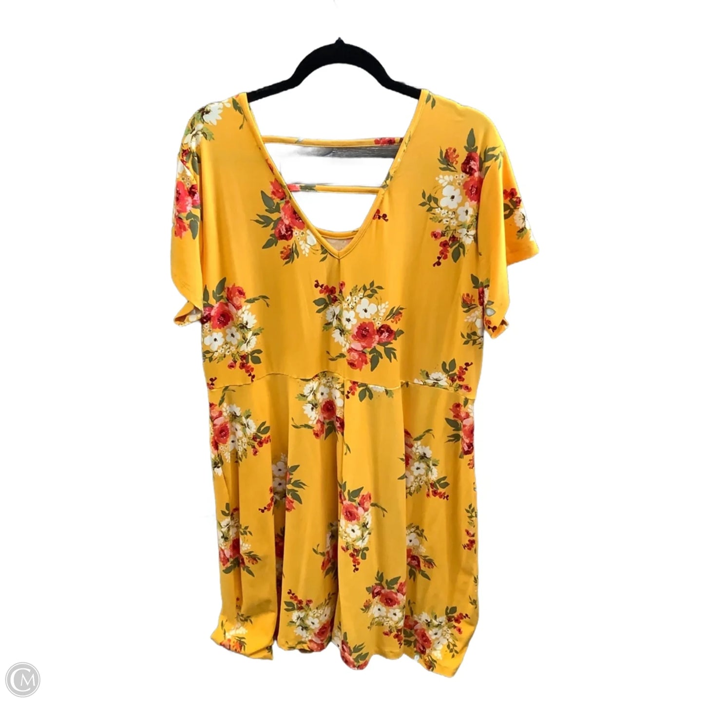 Dress Casual Midi By Bobbie Brooks In Yellow, Size: 2x