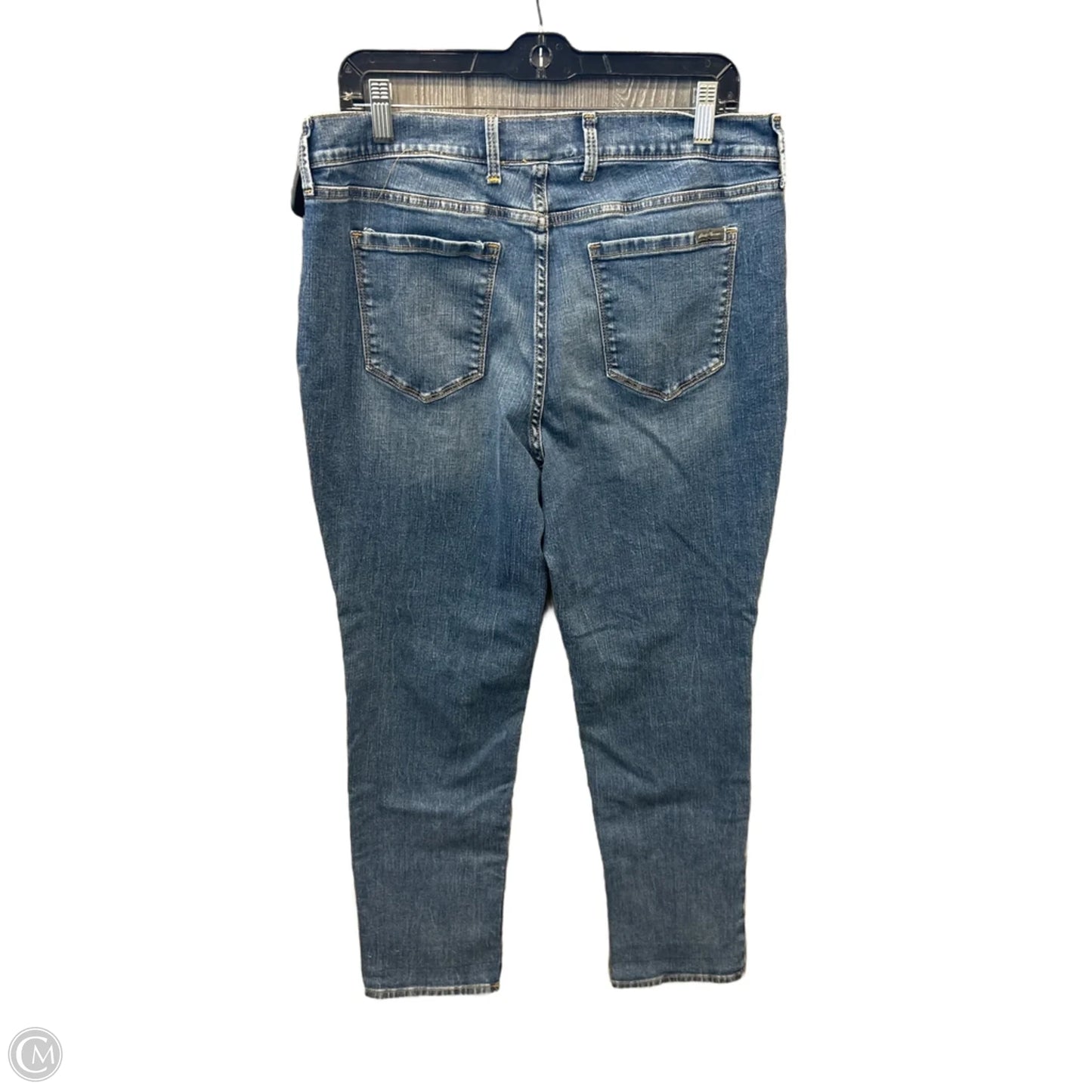 Jeans Straight By Eddie Bauer In Blue Denim, Size: 14