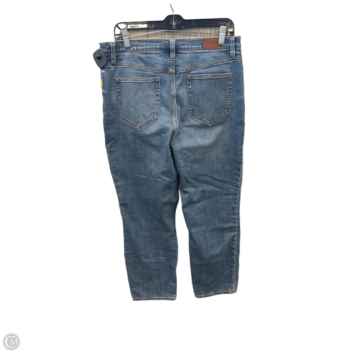 Jeans Straight By Lands End In Blue Denim, Size: 12