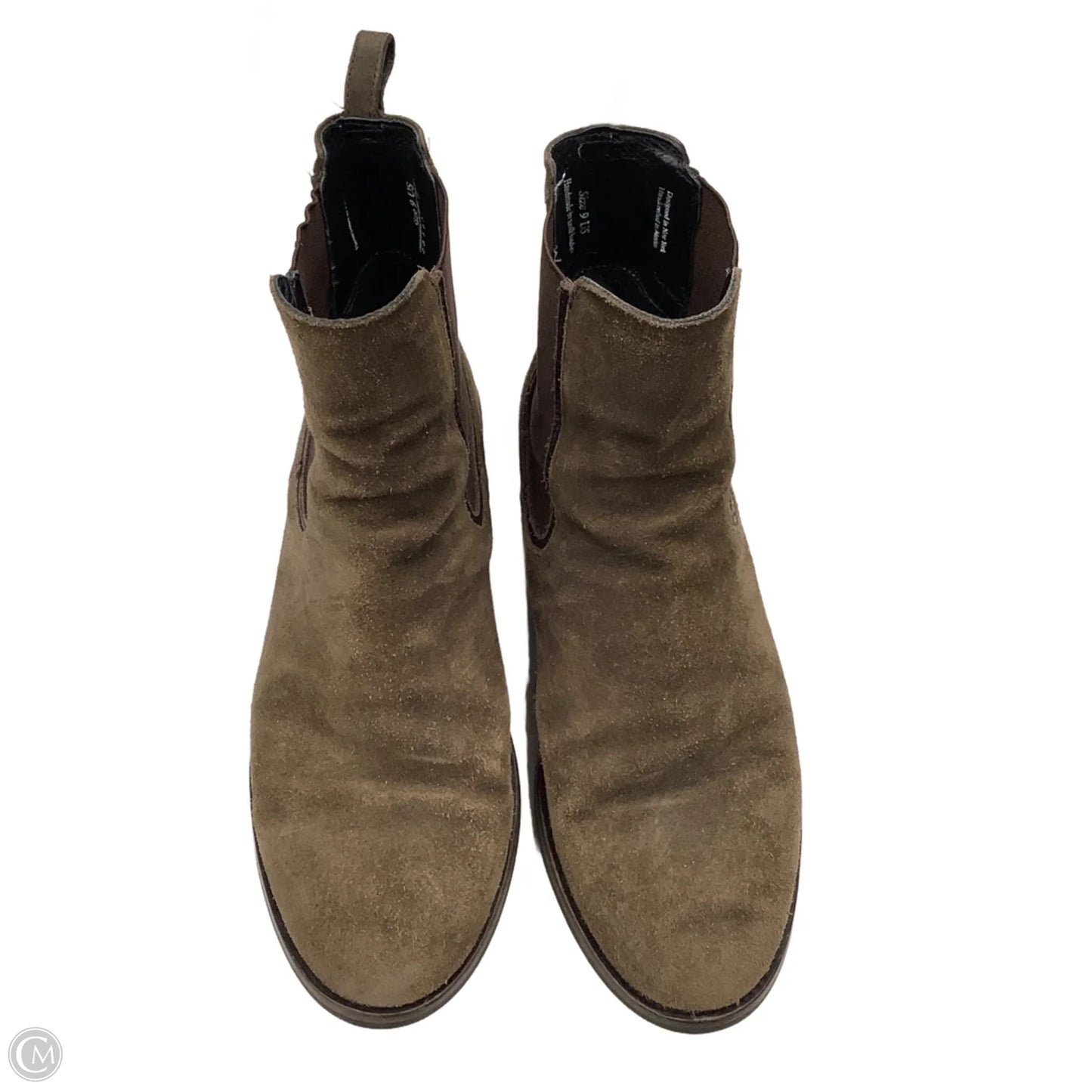 Boots Ankle Flats By Clothes Mentor In Brown, Size: 9