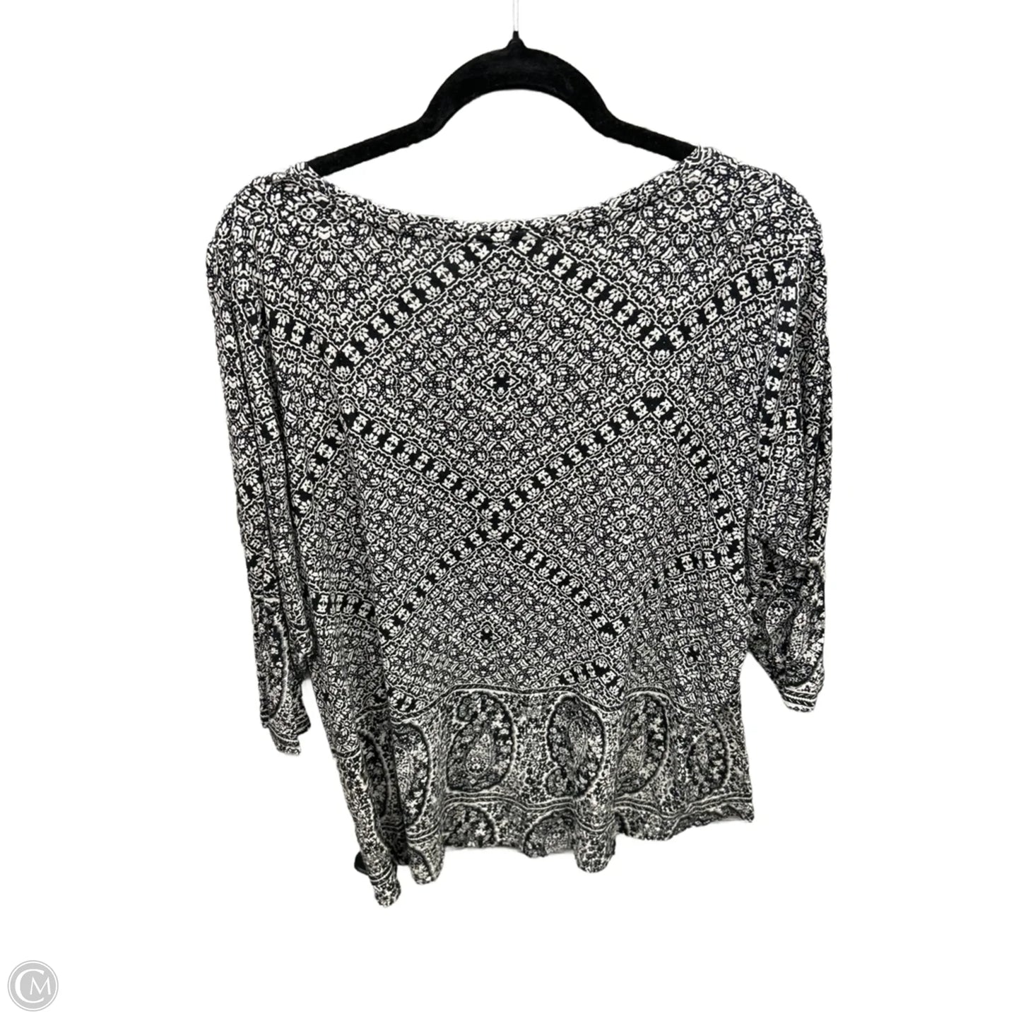 Top Long Sleeve By Lucky Brand In Black, Size: 1x