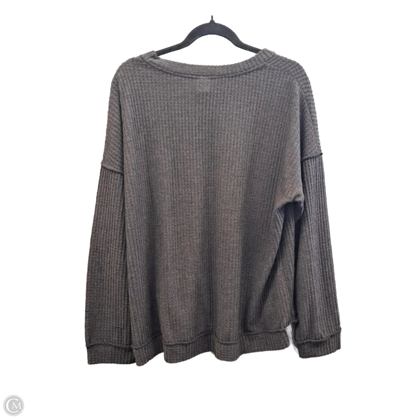 Top Long Sleeve By Clothes Mentor In Grey, Size: 1x