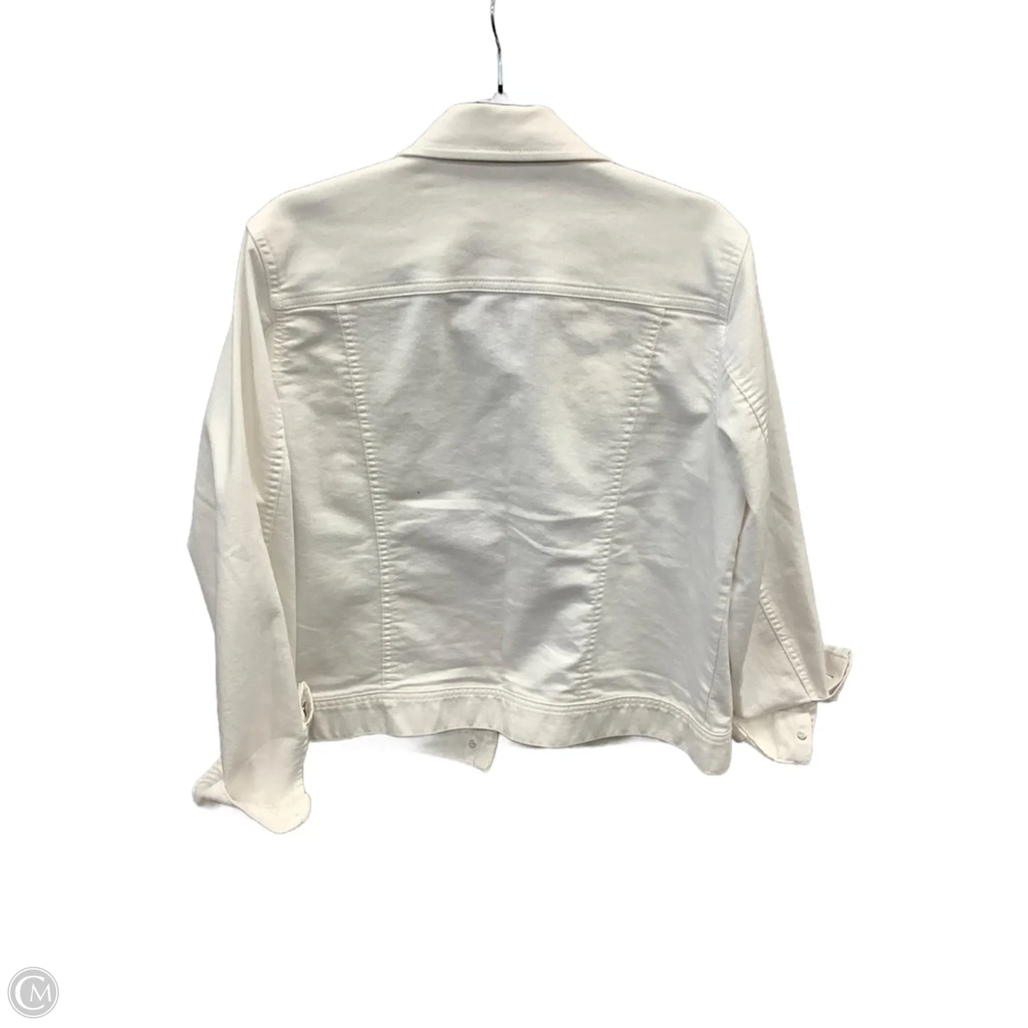 Jacket Denim By Croft And Barrow In White Denim, Size: Xl