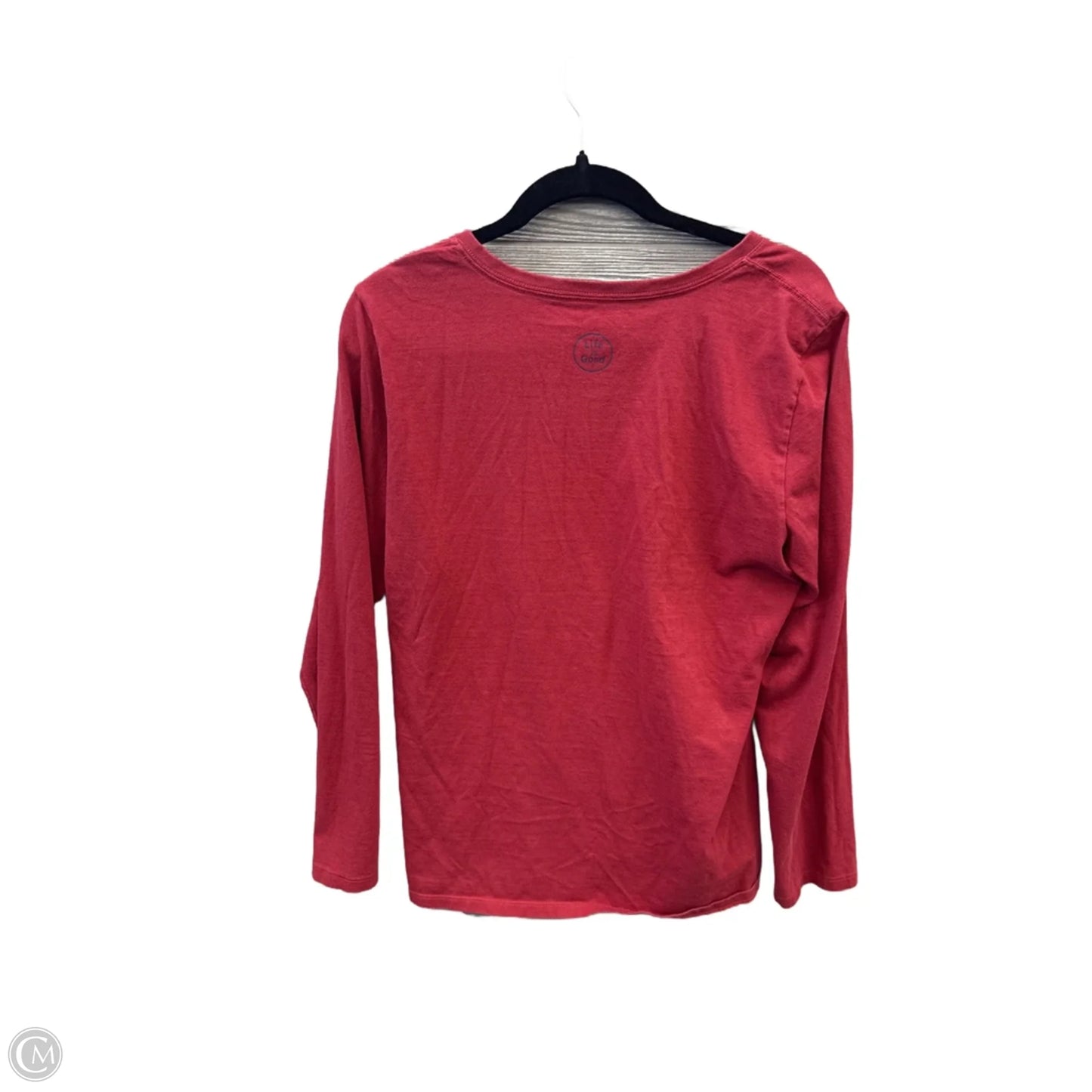 Top Long Sleeve By Life Is Good In Red, Size: L