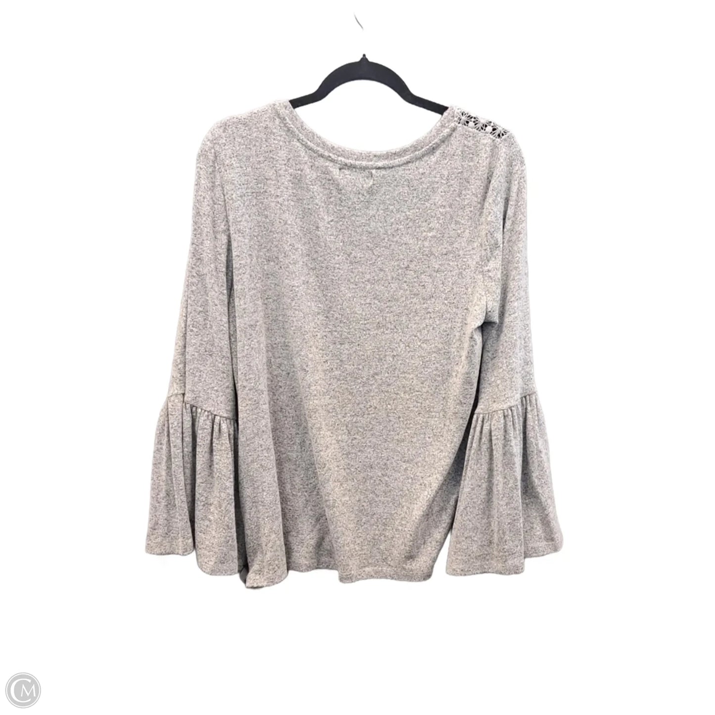 Top Long Sleeve By Liz Claiborne In Grey, Size: L