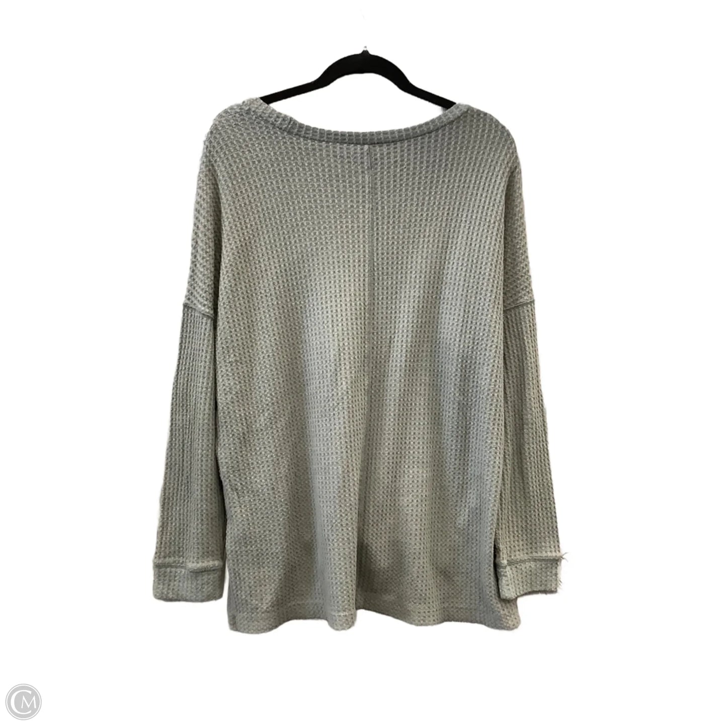 Top Long Sleeve By American Eagle In Grey, Size: S