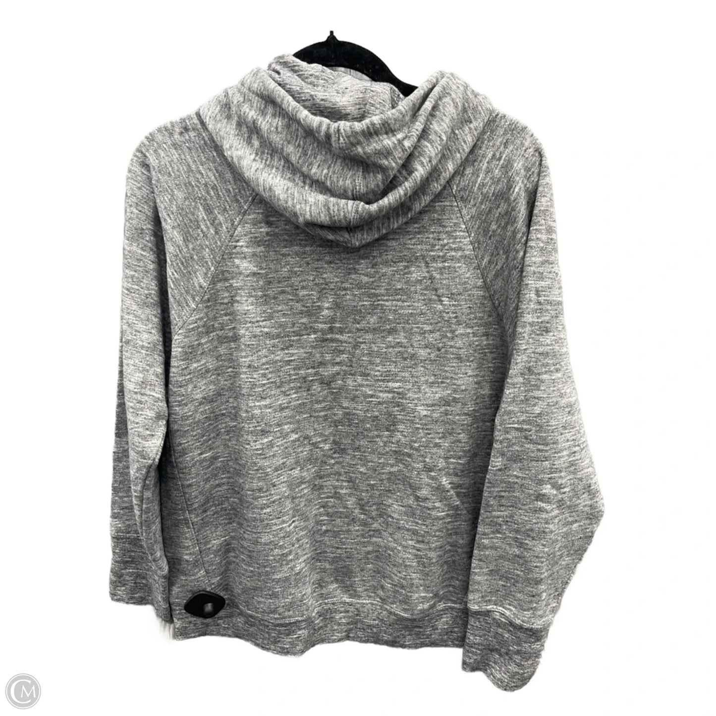 Sweatshirt Hoodie By Calvin Klein In Grey, Size: M