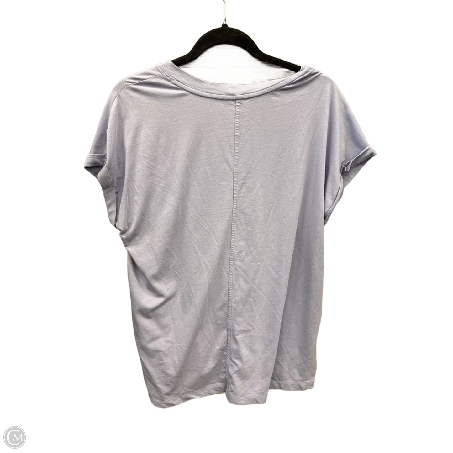Top Short Sleeve Basic By Banana Republic In Purple, Size: L