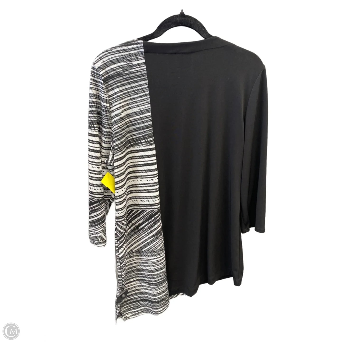 Tunic Long Sleeve By Easywear By Chicos In Black & White, Size: L