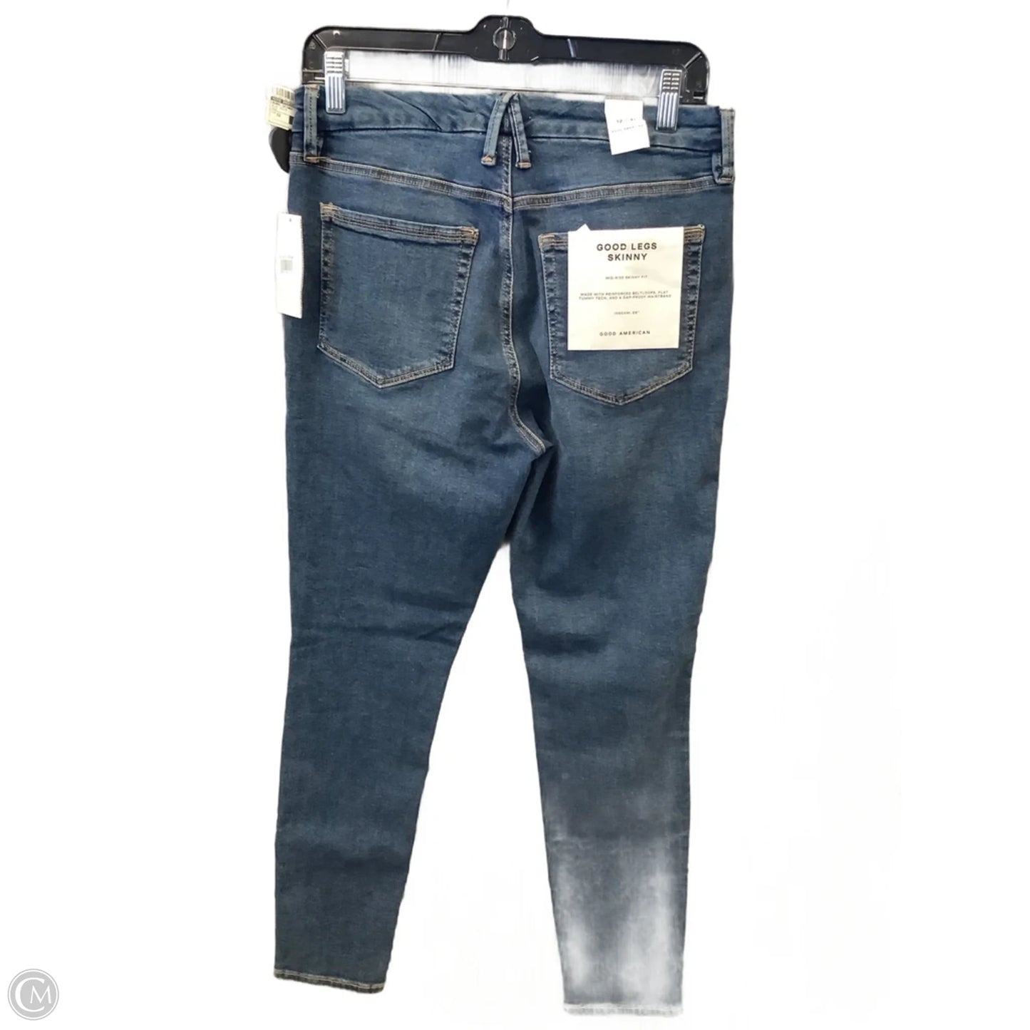 Jeans Skinny By Good American In Blue Denim, Size: 12