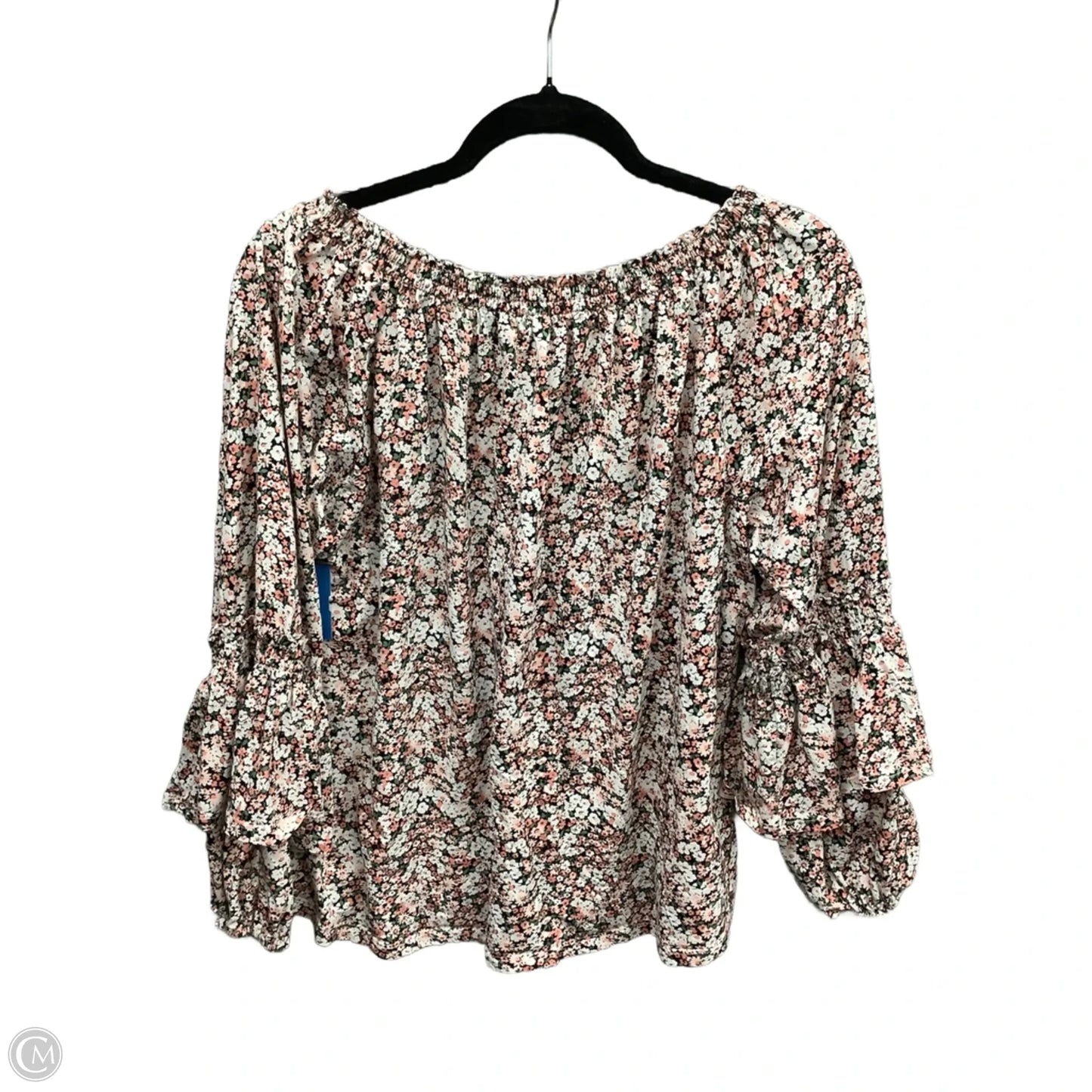 Top Long Sleeve By Lauren By Ralph Lauren In Floral Print, Size: Xl
