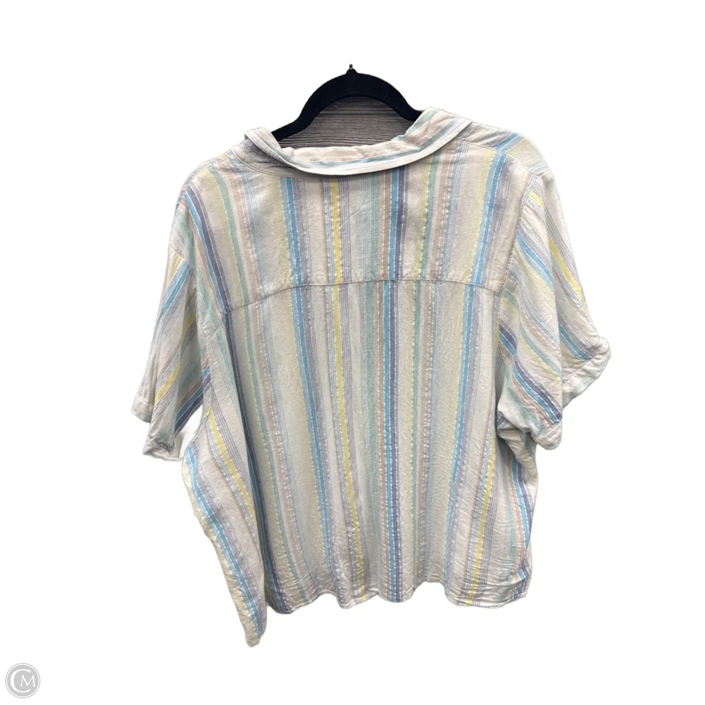 Top Short Sleeve By Cj Banks In Striped Pattern, Size: 3x