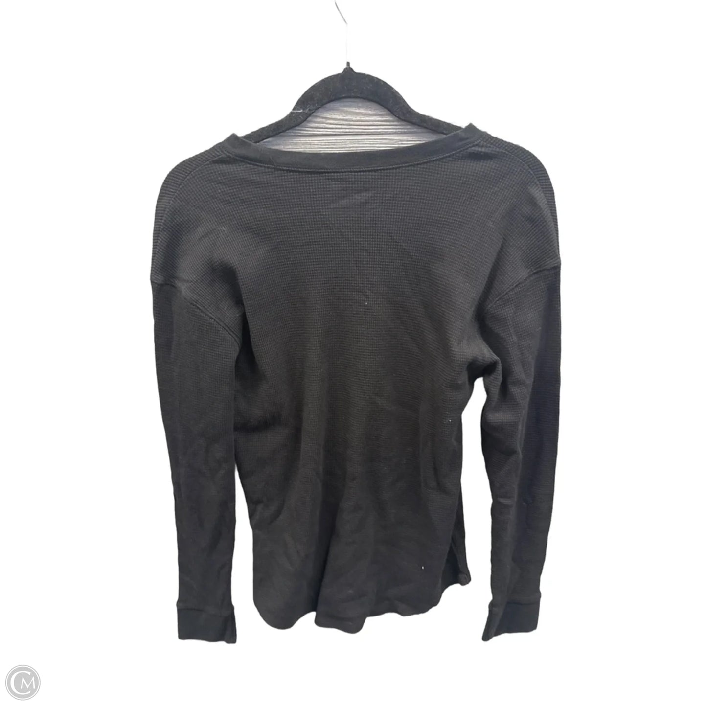 Top Long Sleeve Basic By Time And Tru In Black, Size: L