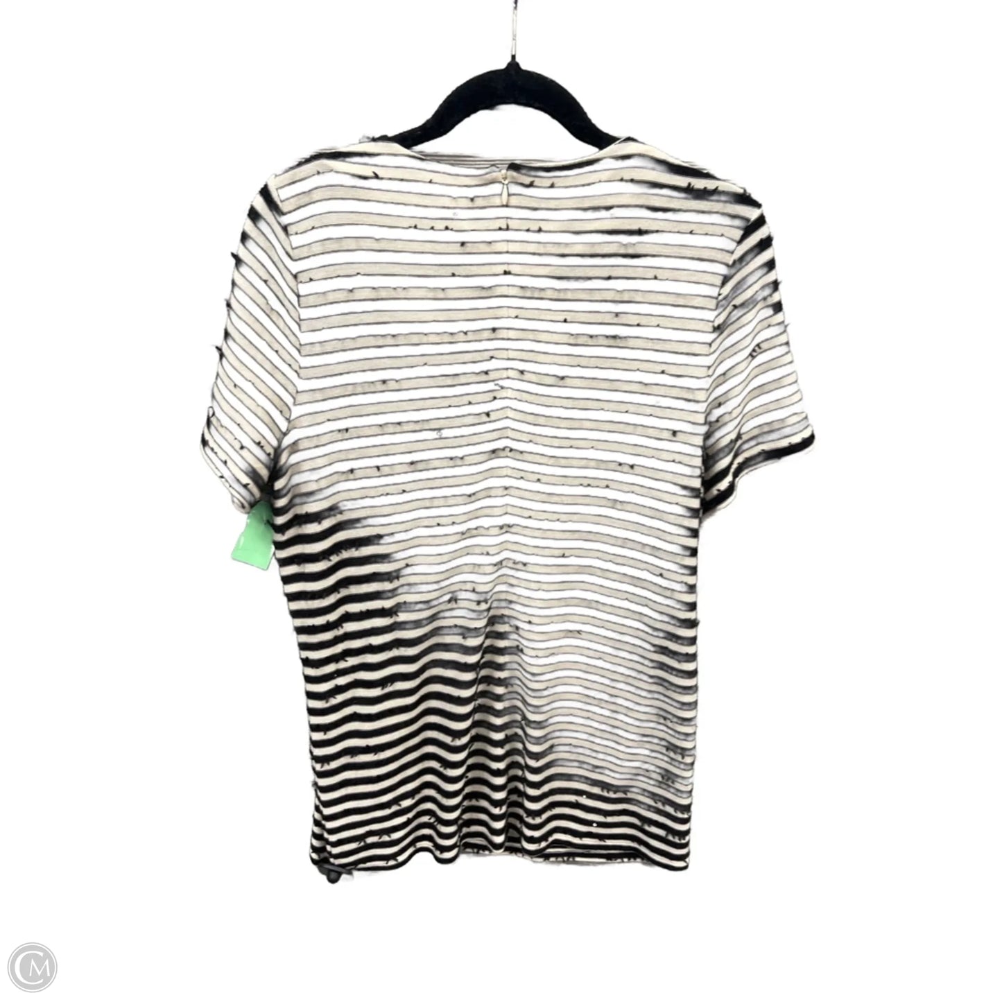 Top Short Sleeve By Talbots In Striped Pattern, Size: Xl