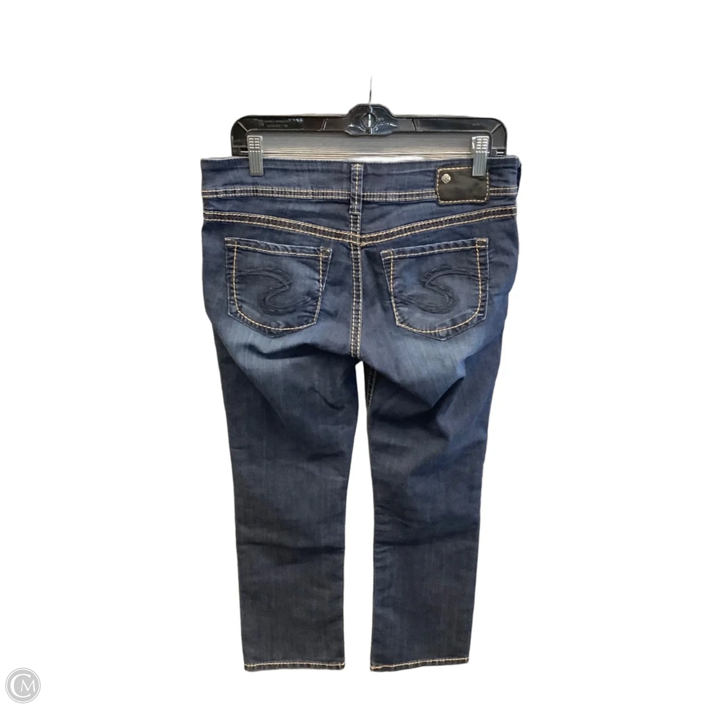Jeans Cropped By Silver In Blue Denim, Size: 8
