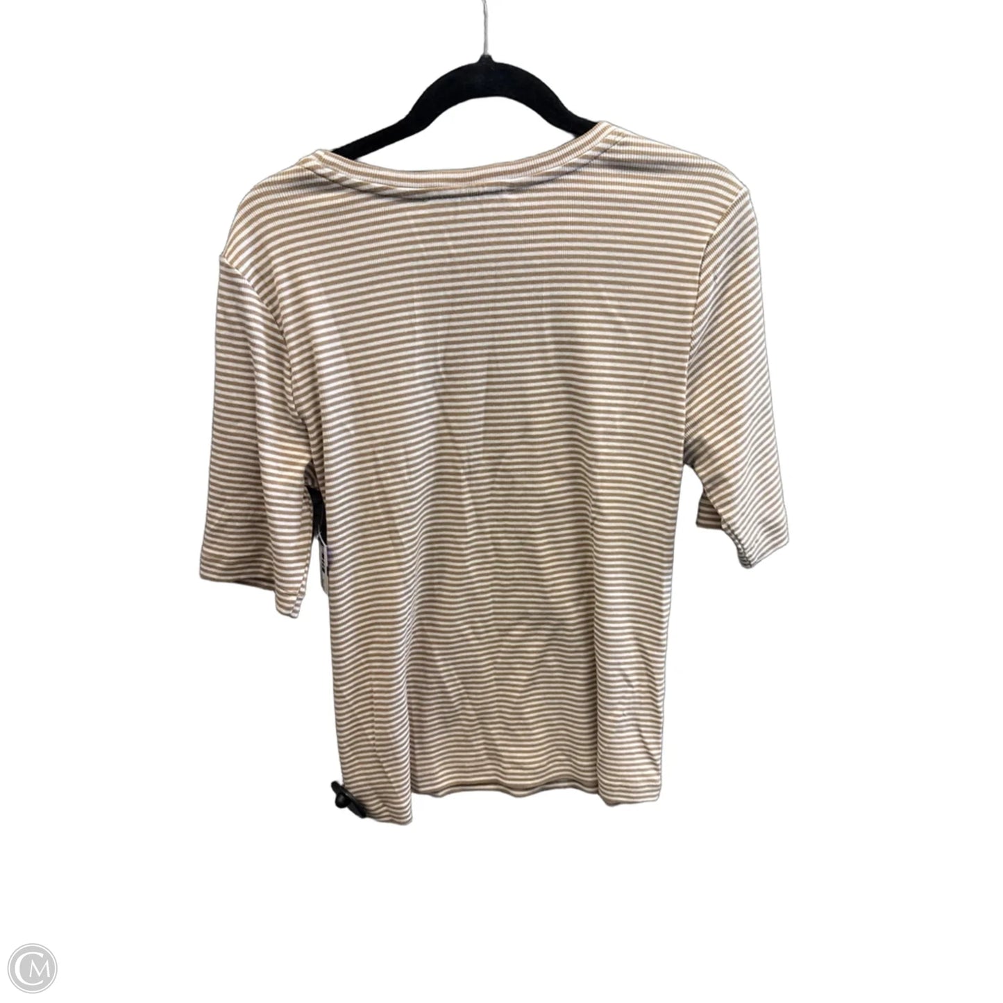 Top Short Sleeve By Loft In Striped Pattern, Size: Xl