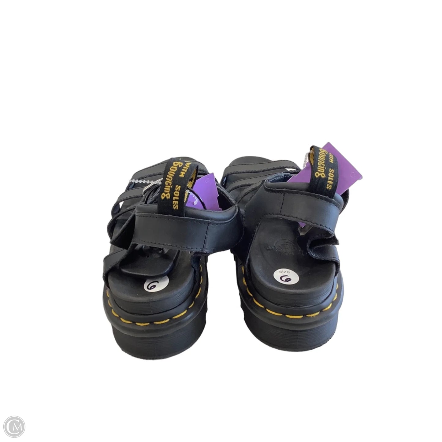 Sandals Heels Platform By Dr Martens In Black, Size: 6