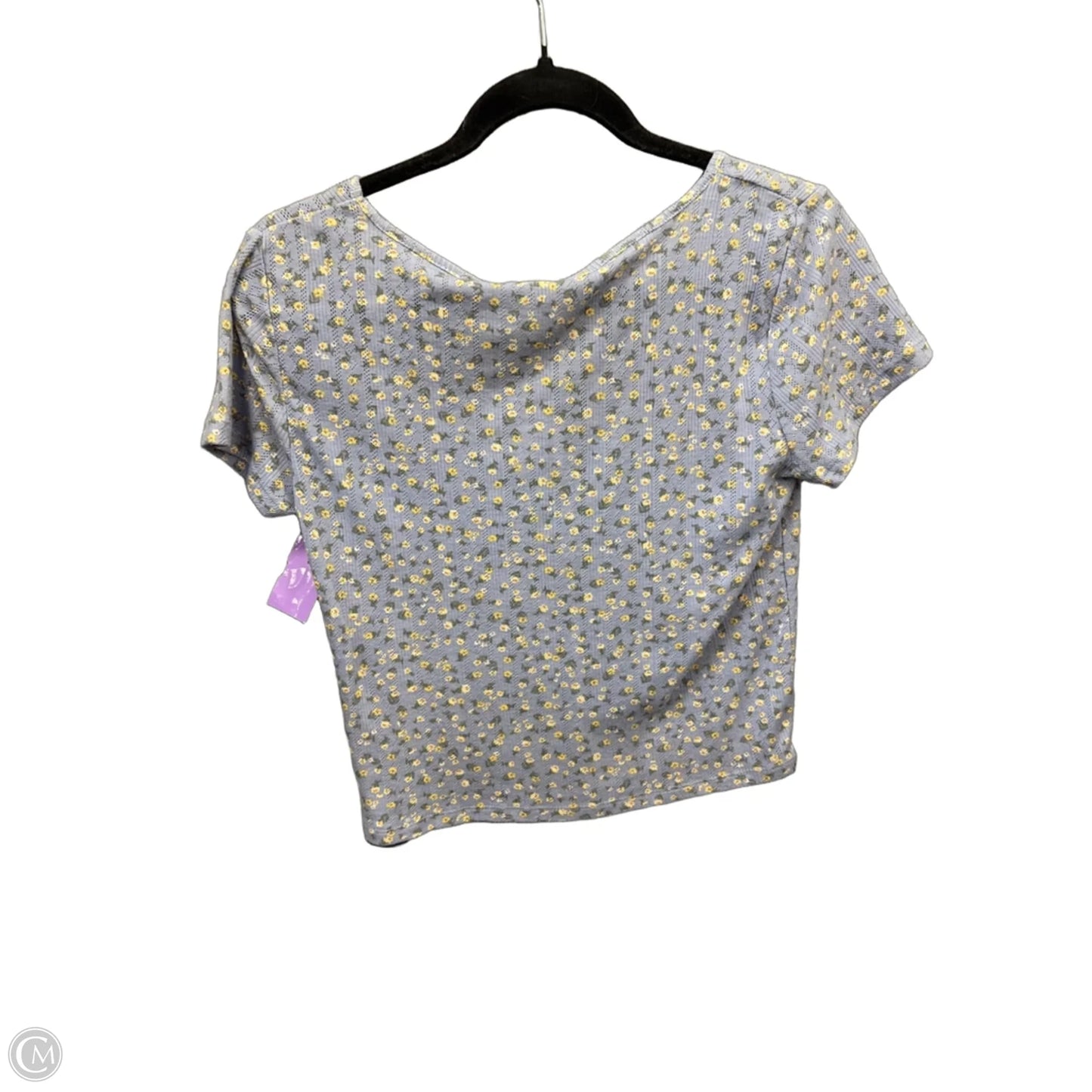 Top Short Sleeve By Pink Rose In Blue, Size: L