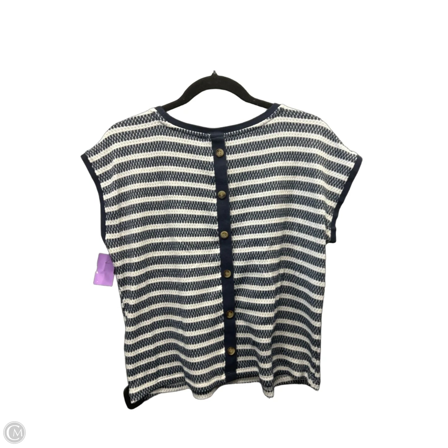 Top Short Sleeve By Tribal In Striped Pattern, Size: S