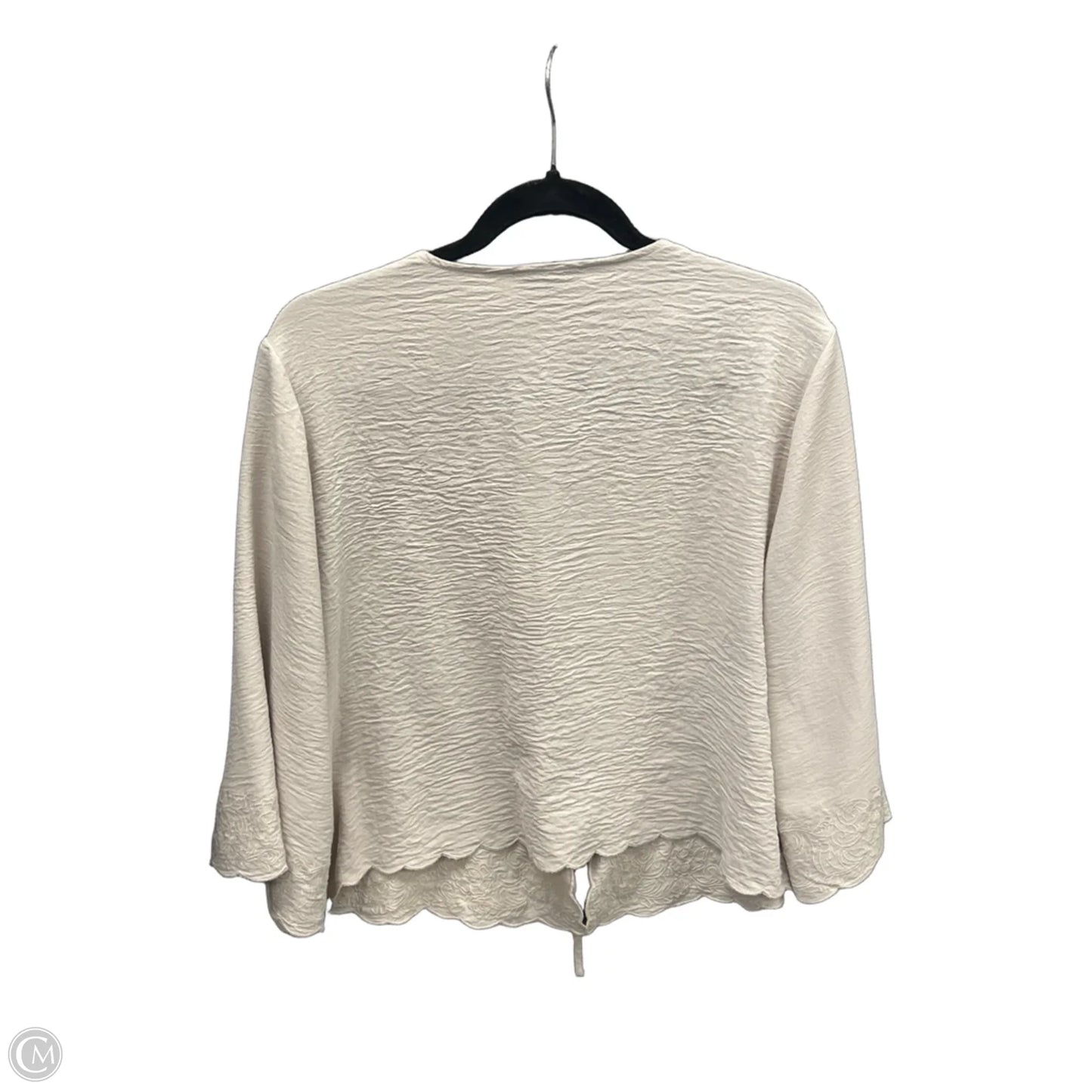 Top Long Sleeve By Adrianna Papell In Tan, Size: L