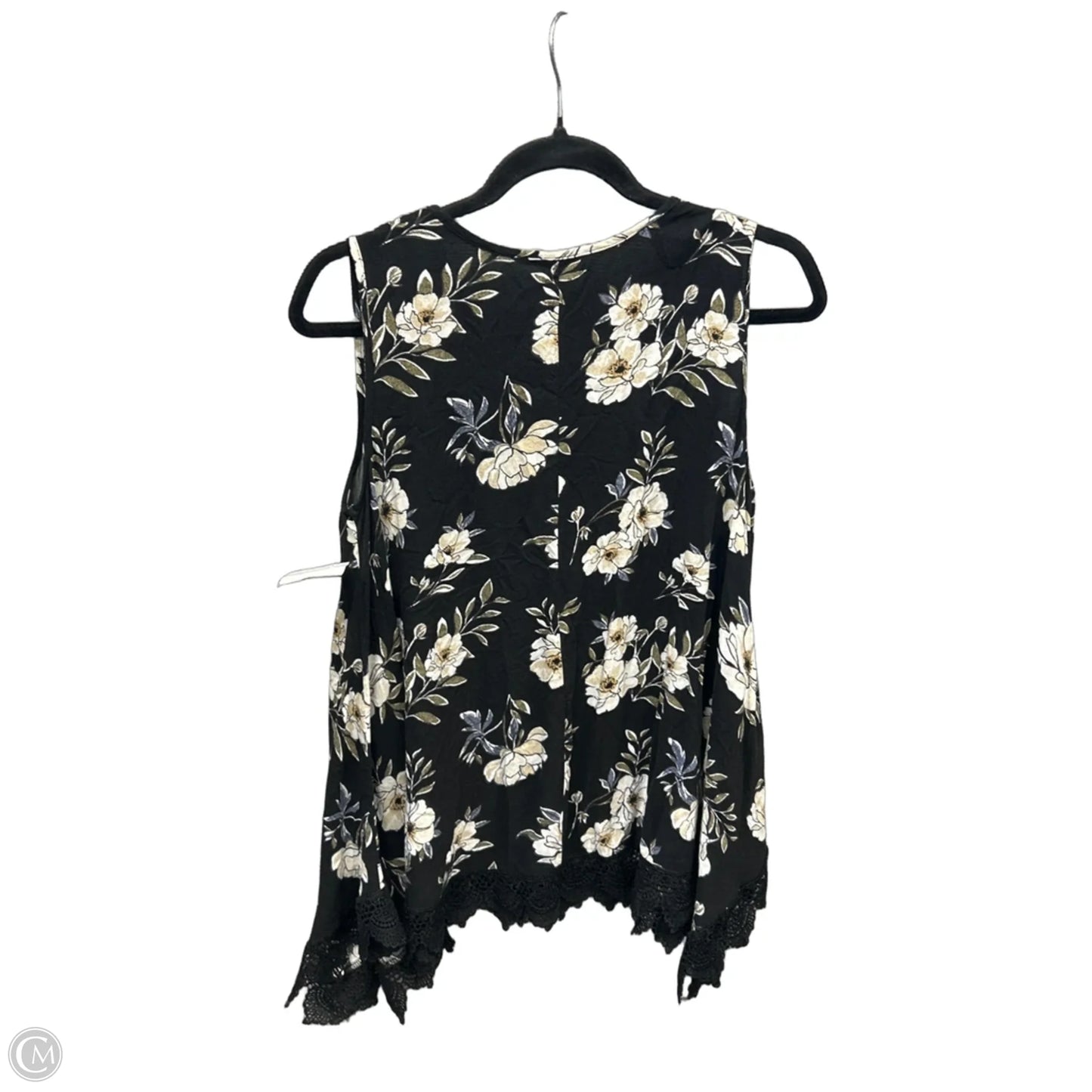Top Sleeveless By Cato In Black, Size: S