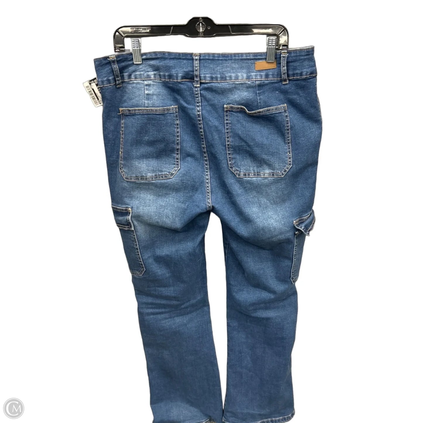 Jeans Straight By Bleu In Blue Denim, Size: 16