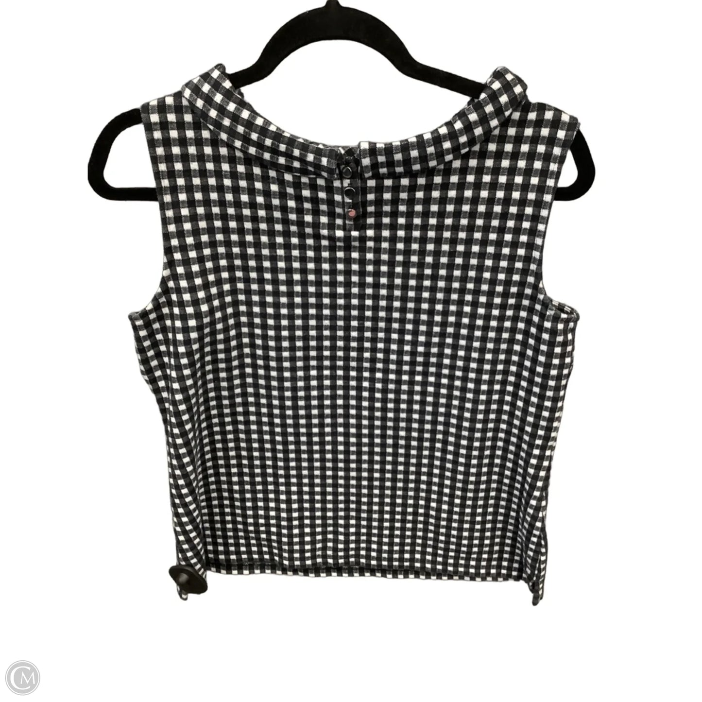 Top Sleeveless By Talbots In Plaid Pattern, Size: M