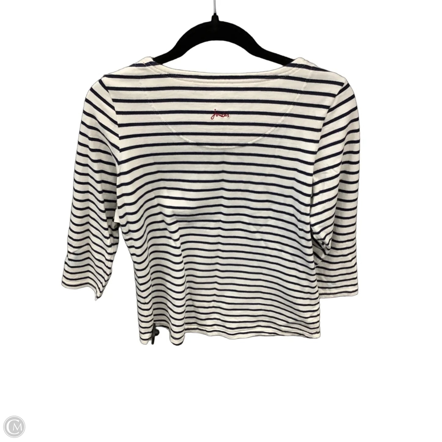 Top 3/4 Sleeve By Joules In Striped Pattern, Size: M