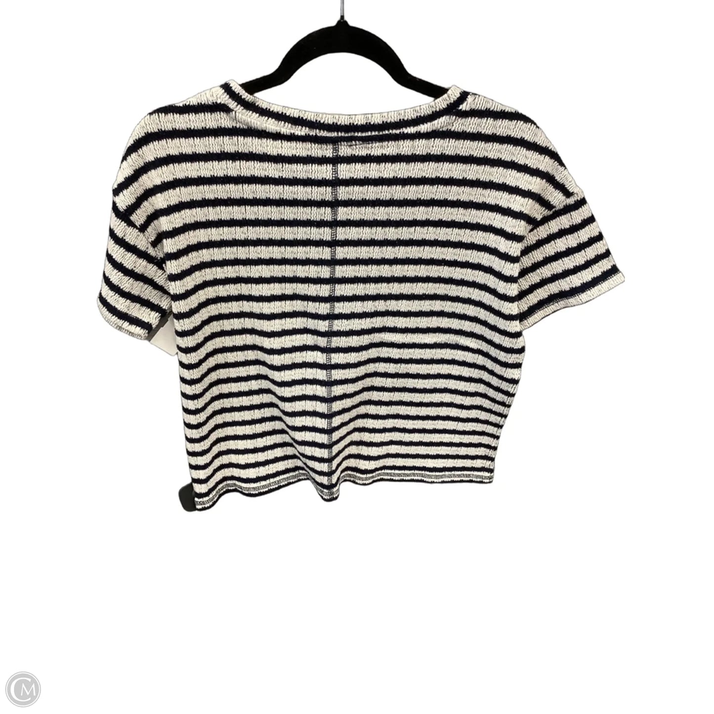 Top Short Sleeve By Falls Creek In Striped Pattern, Size: M