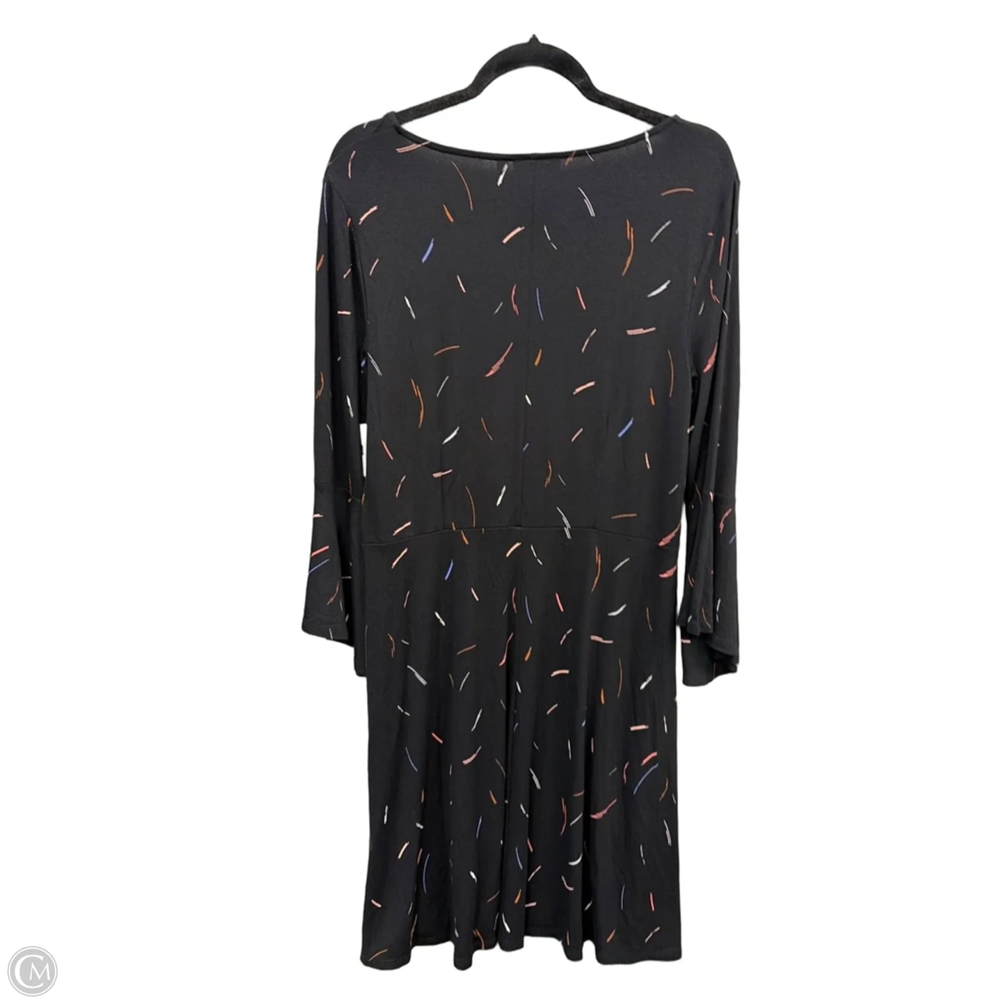 Dress Casual Midi By Apt 9 In Black, Size: L