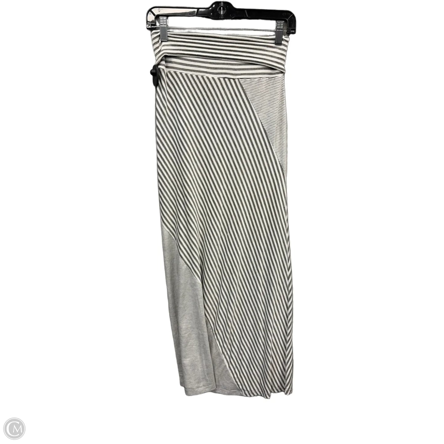 Skirt Maxi By Clothes Mentor In Grey & White, Size: 4