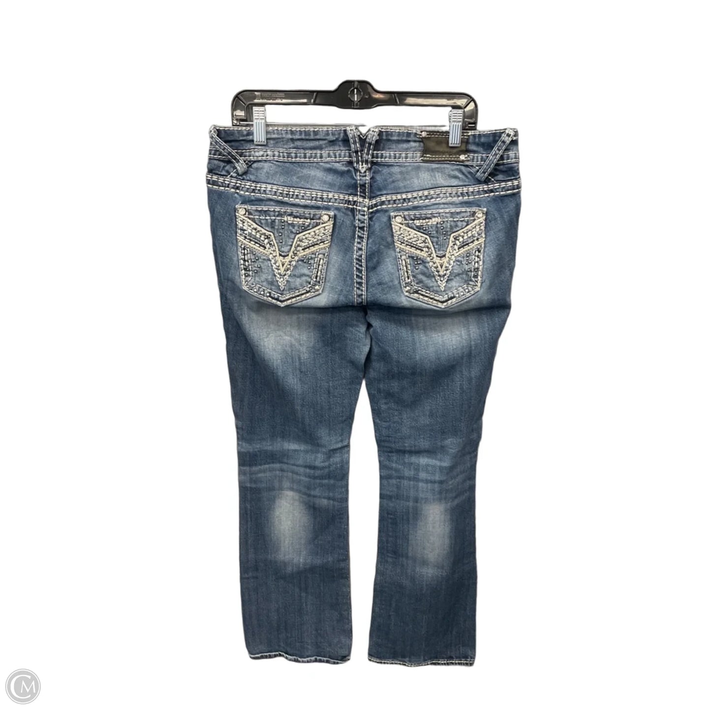 Jeans Boot Cut By Vigoss In Blue Denim, Size: 14