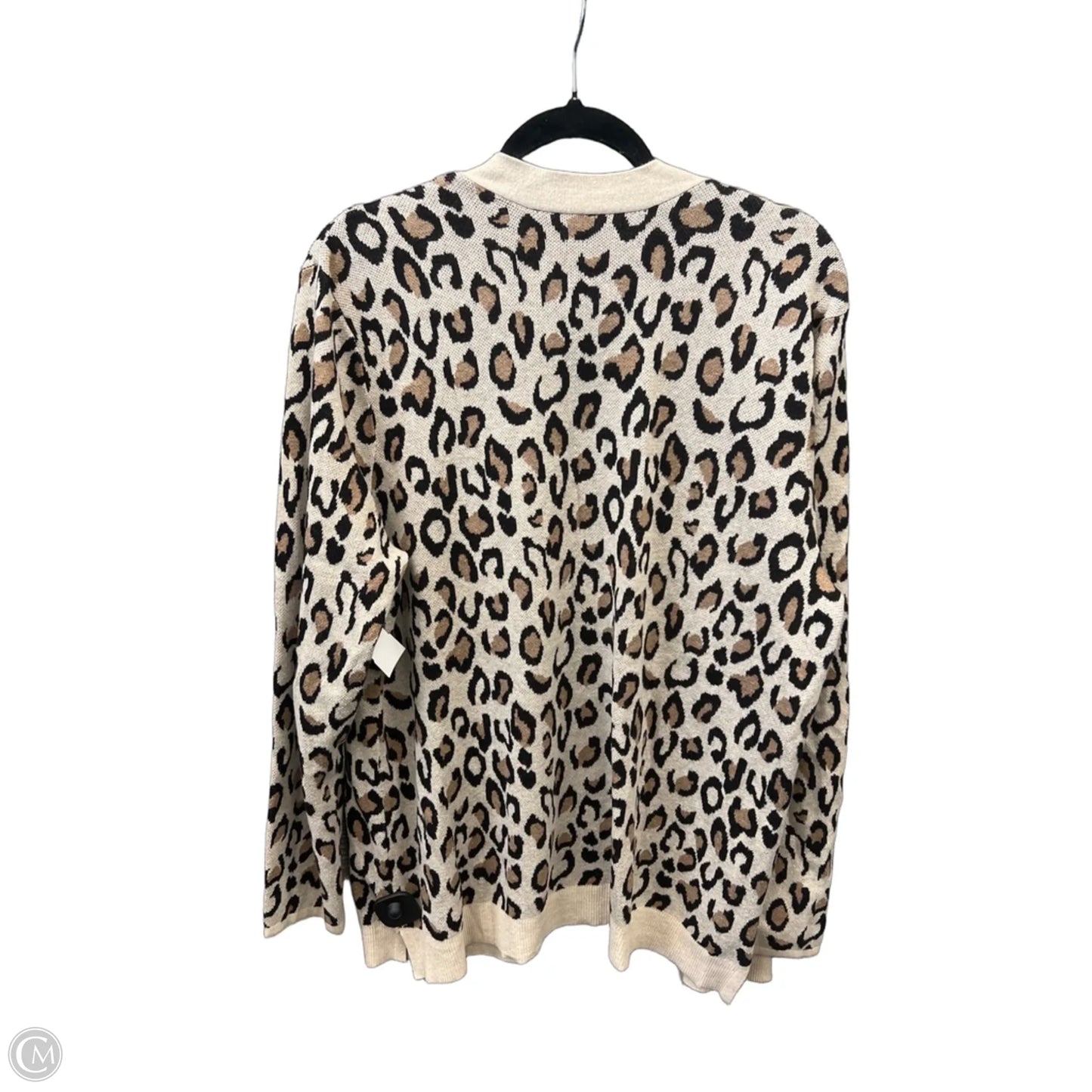 Cardigan By Croft And Barrow In Animal Print, Size: Xl