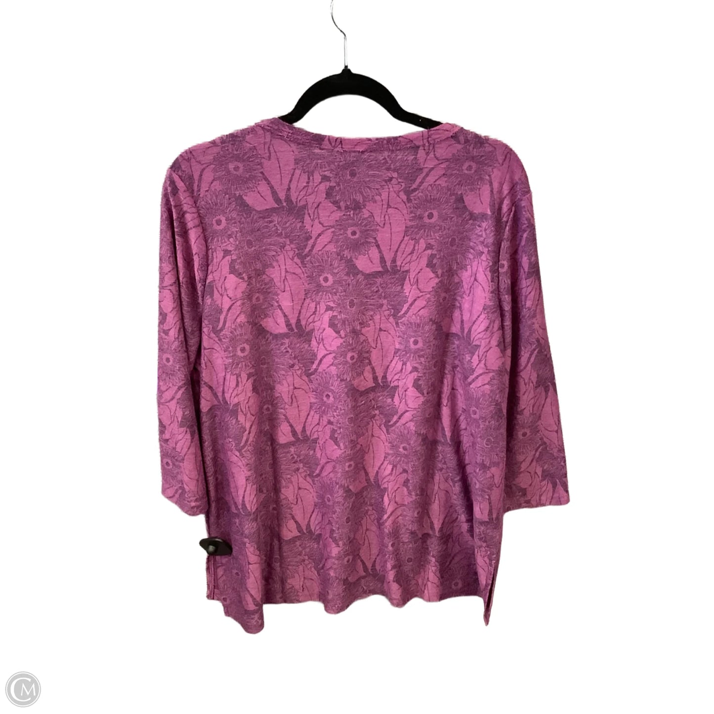 Top 3/4 Sleeve By Cato In Purple, Size: Xl