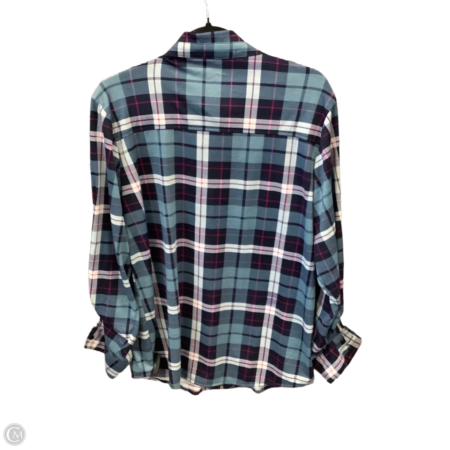 Top Long Sleeve By G Collection In Blue & Pink, Size: 1x