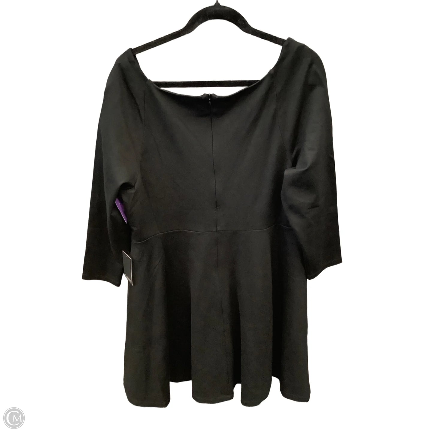 Dress Casual Midi By Eloquii In Black, Size: Xl