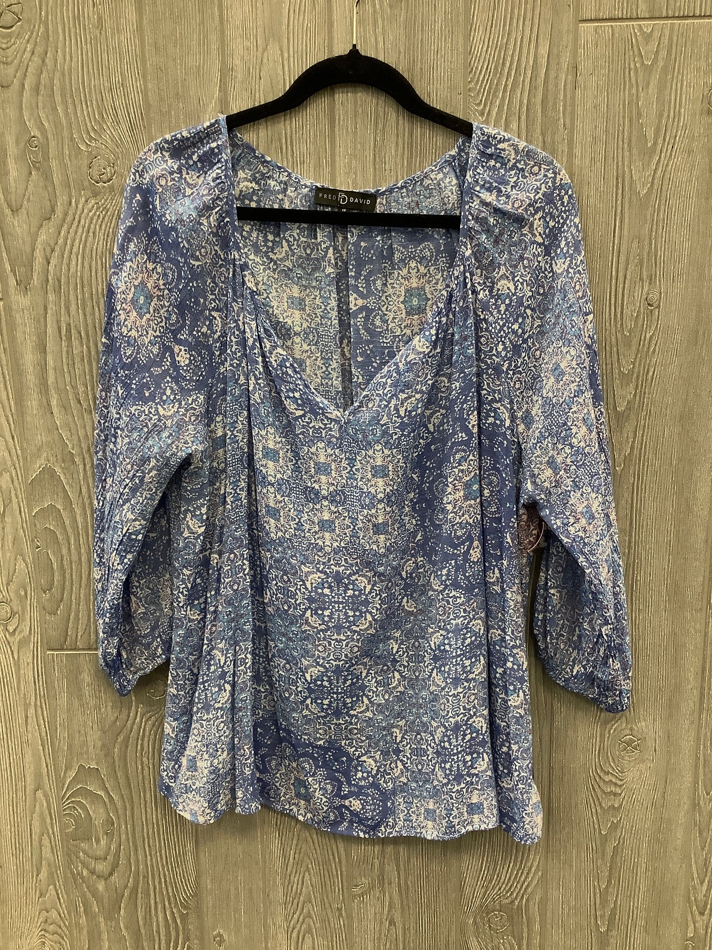 Top Long Sleeve By Fred David Size: 1x