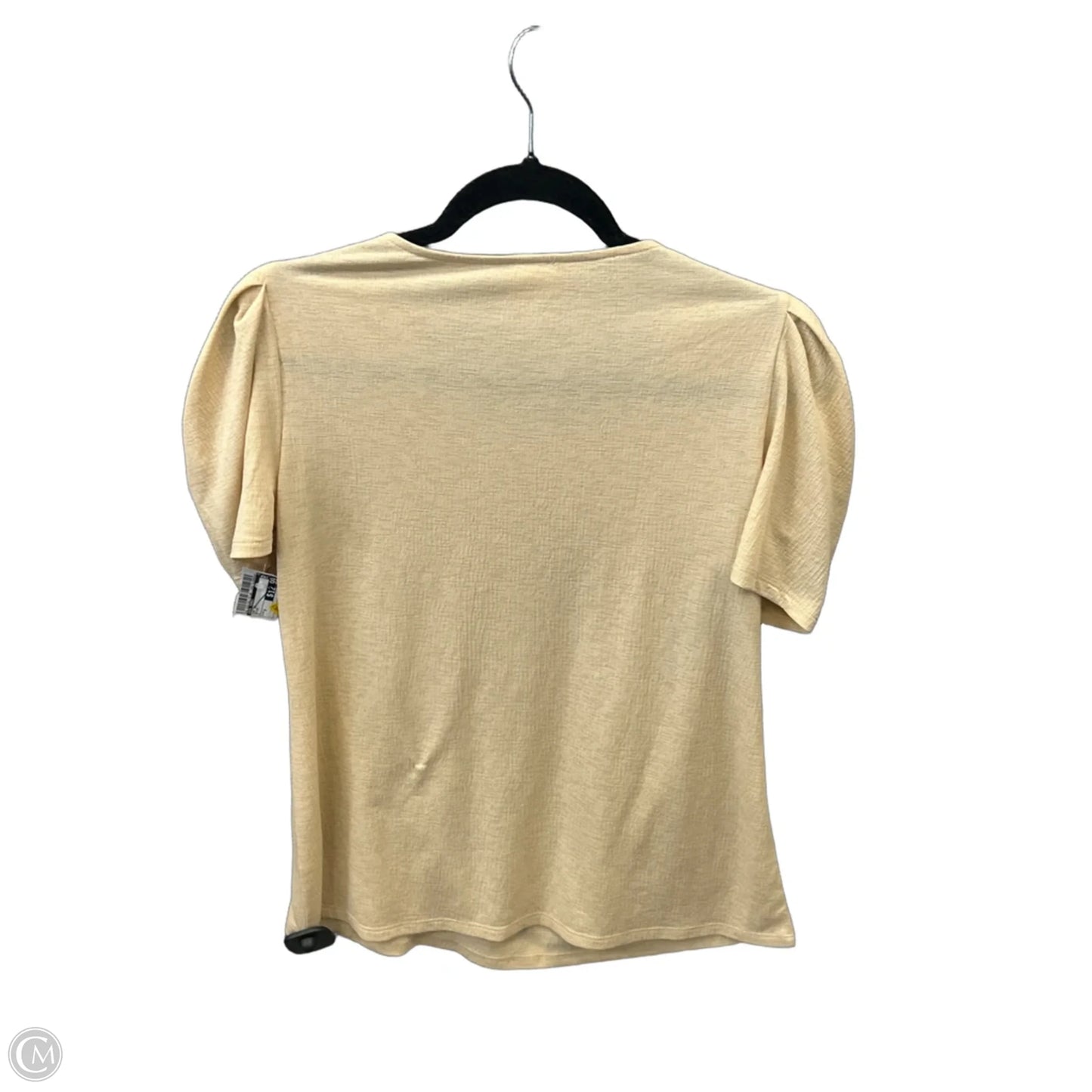 Top Short Sleeve By Ava James In Beige, Size: S