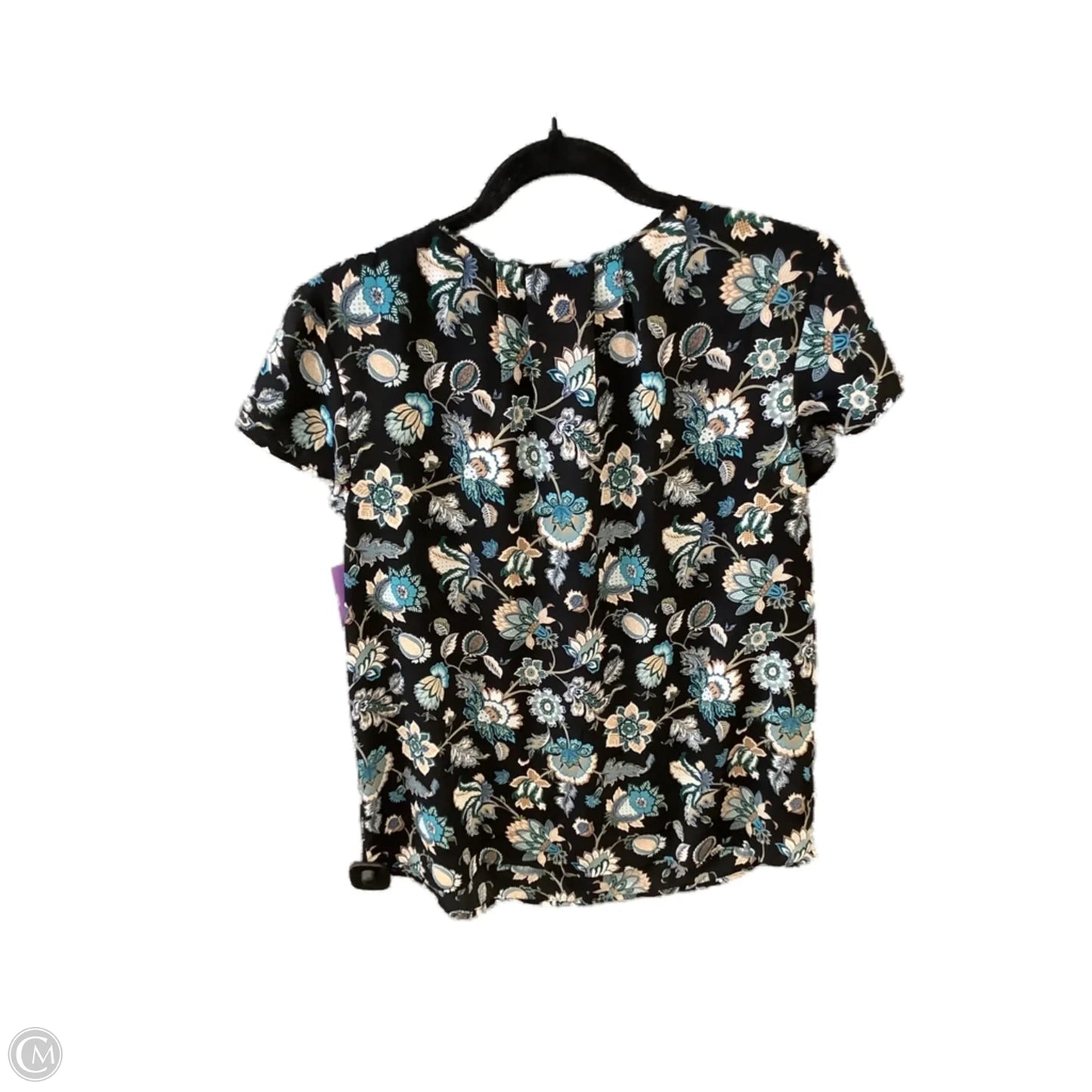 Top Short Sleeve By Ann Taylor In Black, Size: M